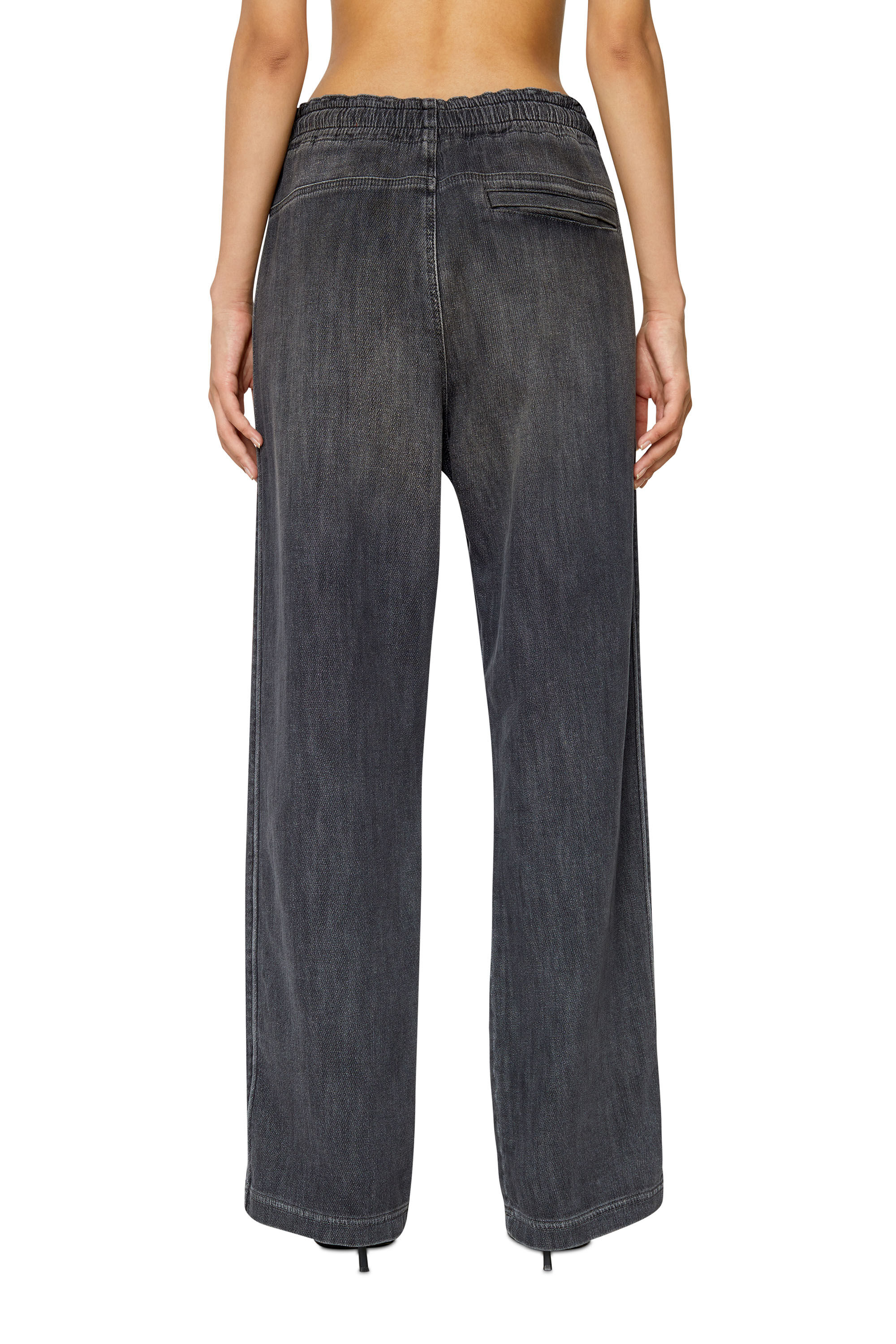 Diesel - Straight D-Martians Track Denim 09E30, Black/Dark grey - Image 4
