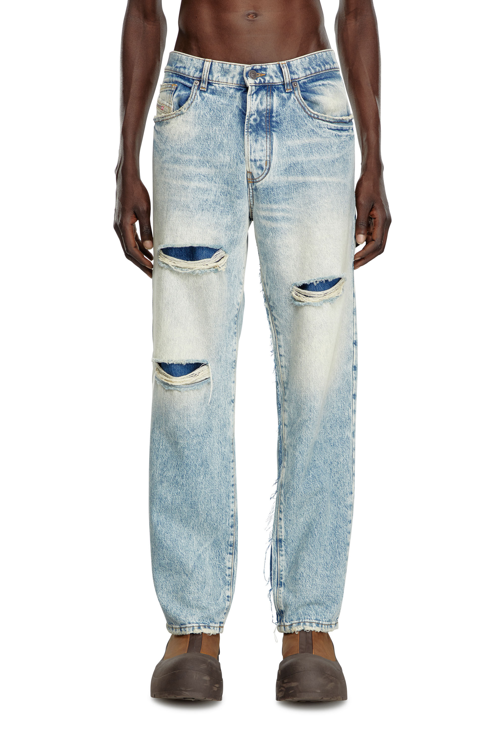 Diesel - Man's Straight Jeans D-Fire 0AJEN, Light Blue - 3