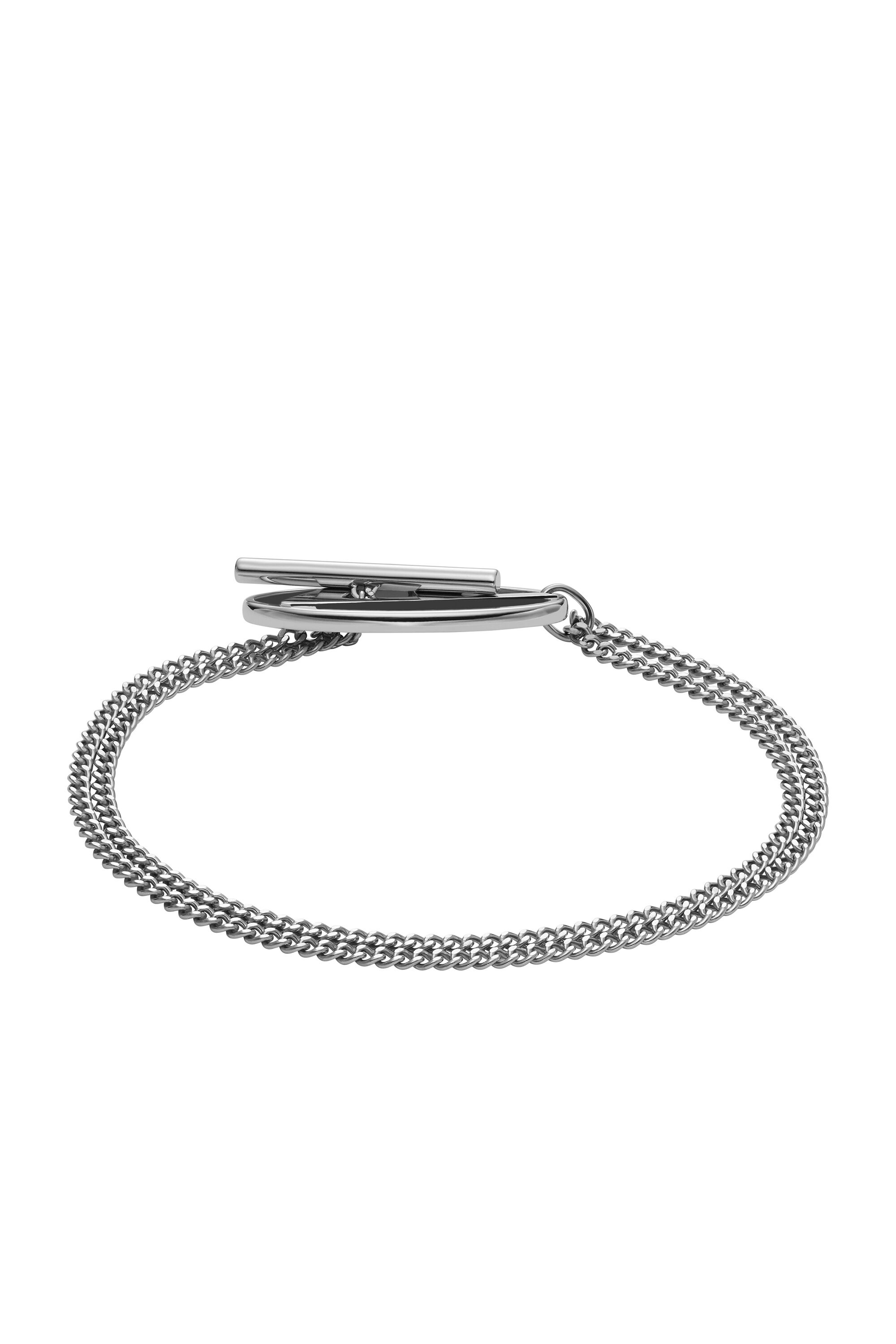 Diesel - DX1535040, Unisex's Stainless Steel Chain Bracelet in Silver - 2