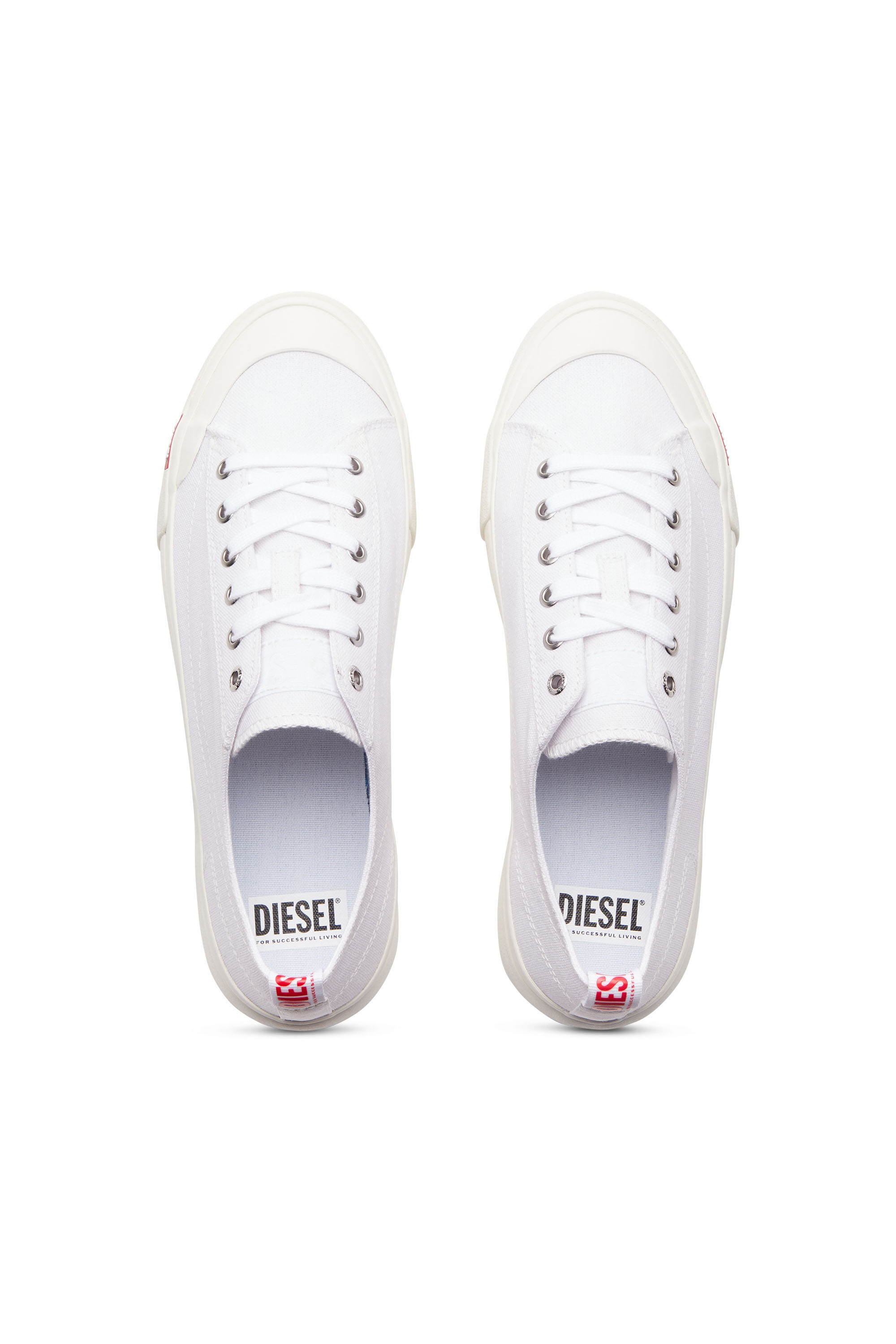 Diesel - S-ATHOS LOW W, Woman's S-Athos Low-Canvas sneakers in White - 4