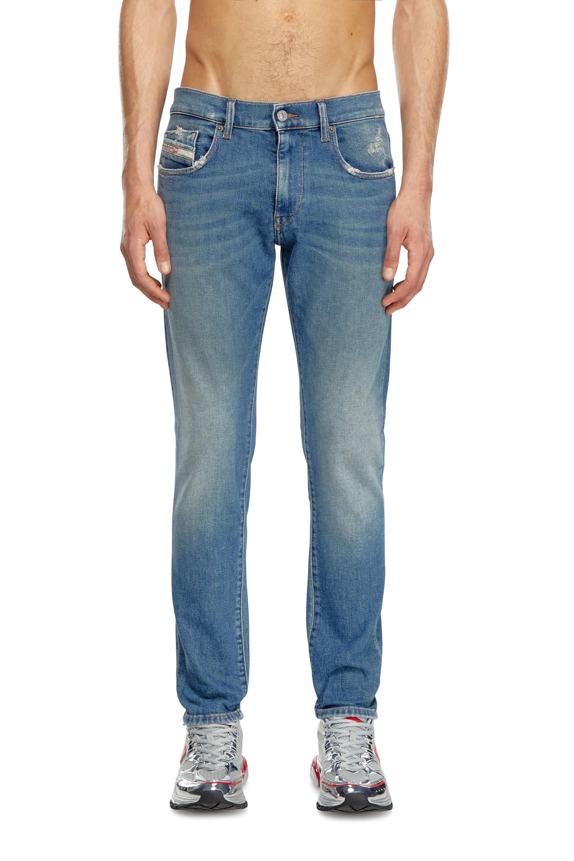 Diesel - Man's Slim Jeans 2019 D-Strukt 0GRDG, Light Blue - 3