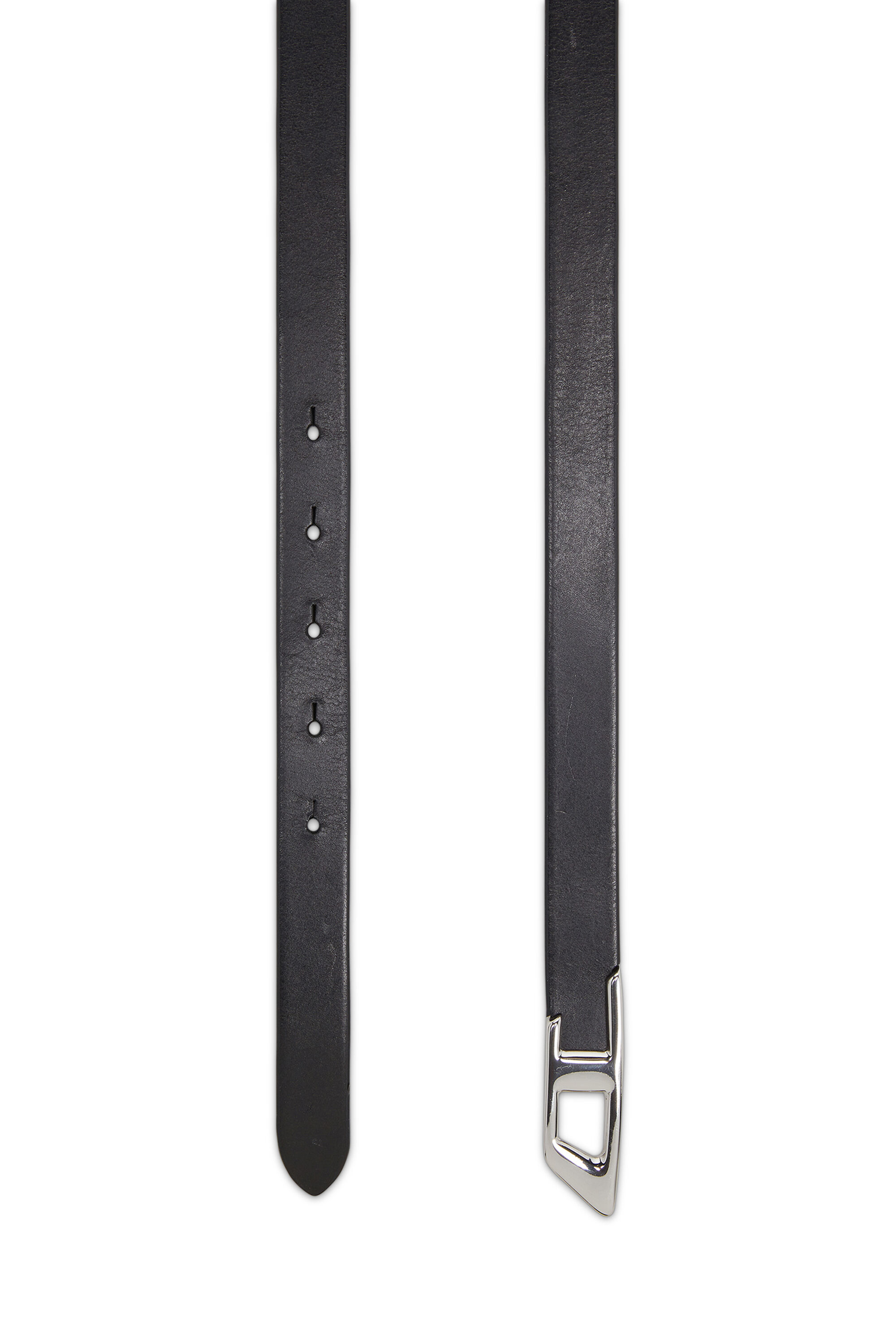 Diesel - B-D LOGO 2.0 20, Woman's 2 cm leather belt with 3D logo buckle in Black - 5