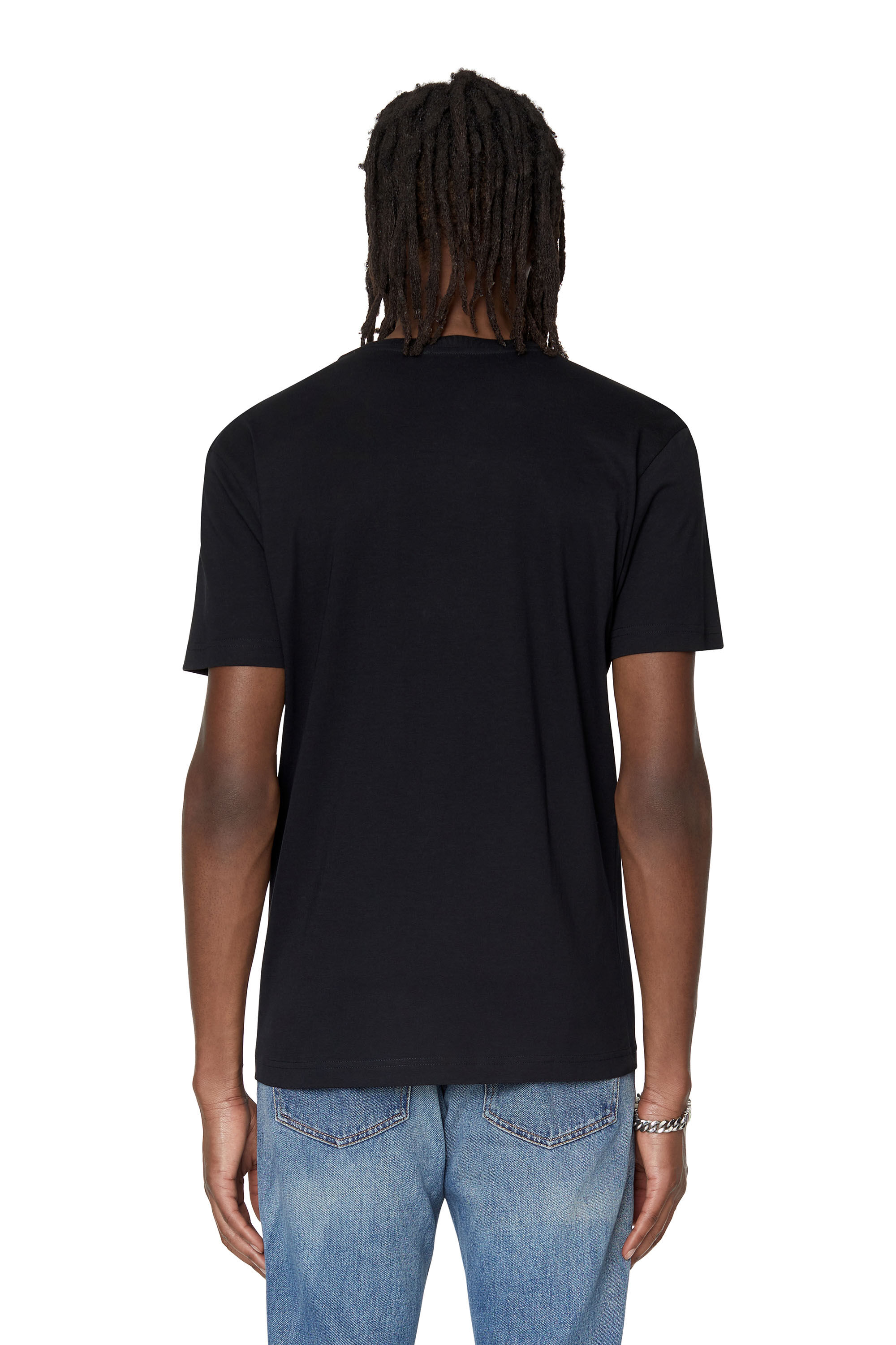 Diesel - T-DIEGOR-D, Man's T-shirt with D patch in Black - 4