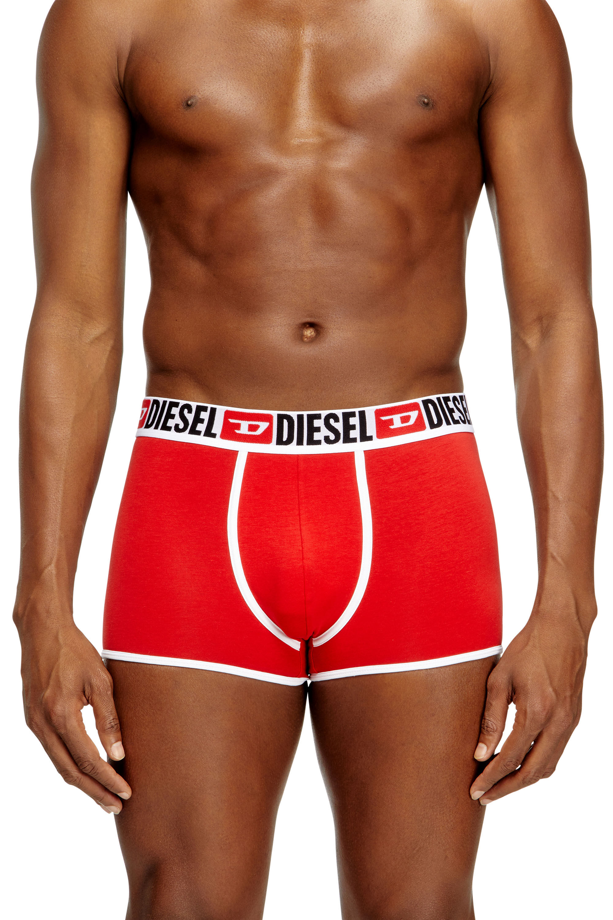 Diesel - DANILO-D-CORE-3PACK, Man's 3-pack of stretch cotton boxers with binding in Red - 3