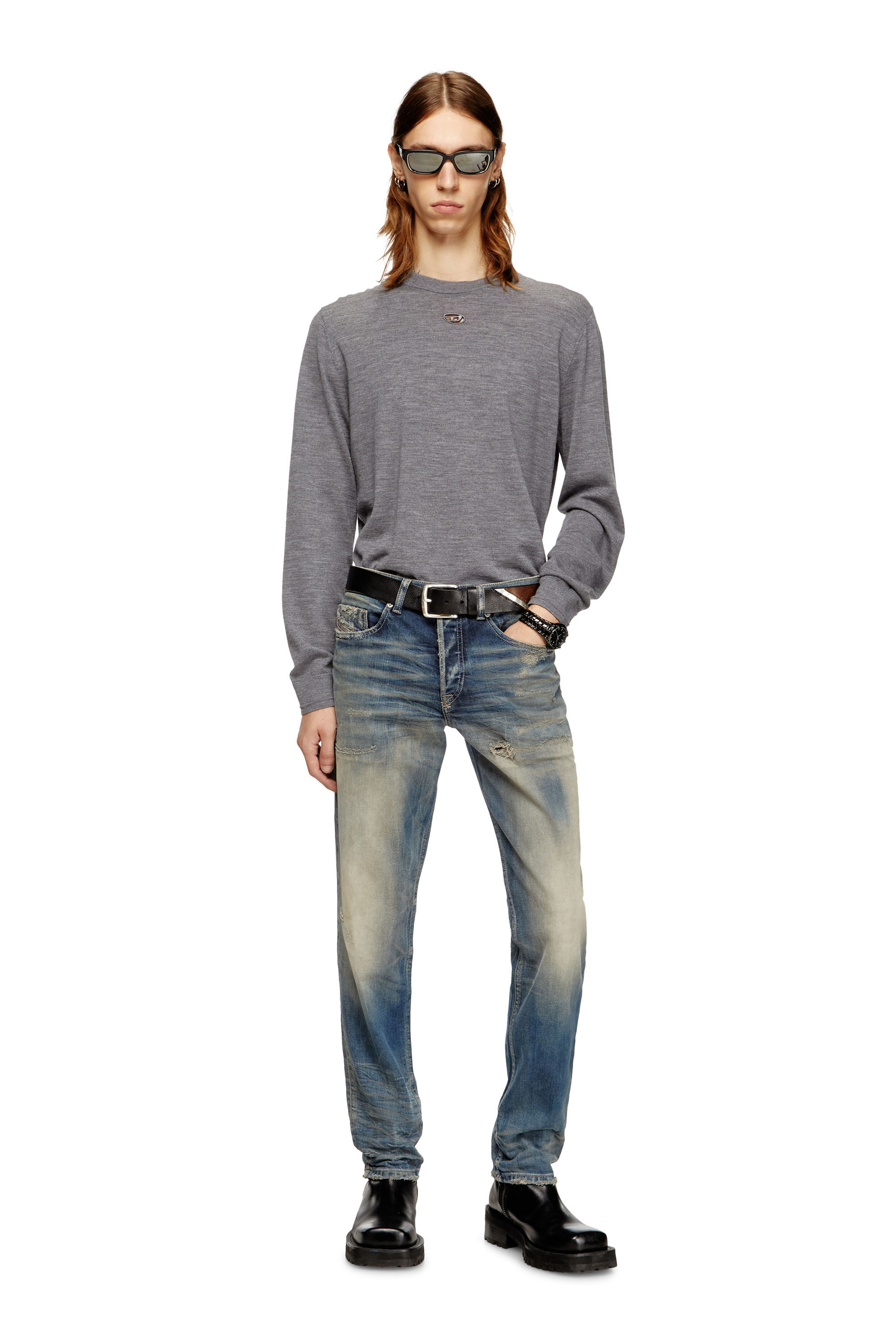 Diesel - Man's Regular Jeans 2023 D-Finitive 09M18, Medium blue - 1