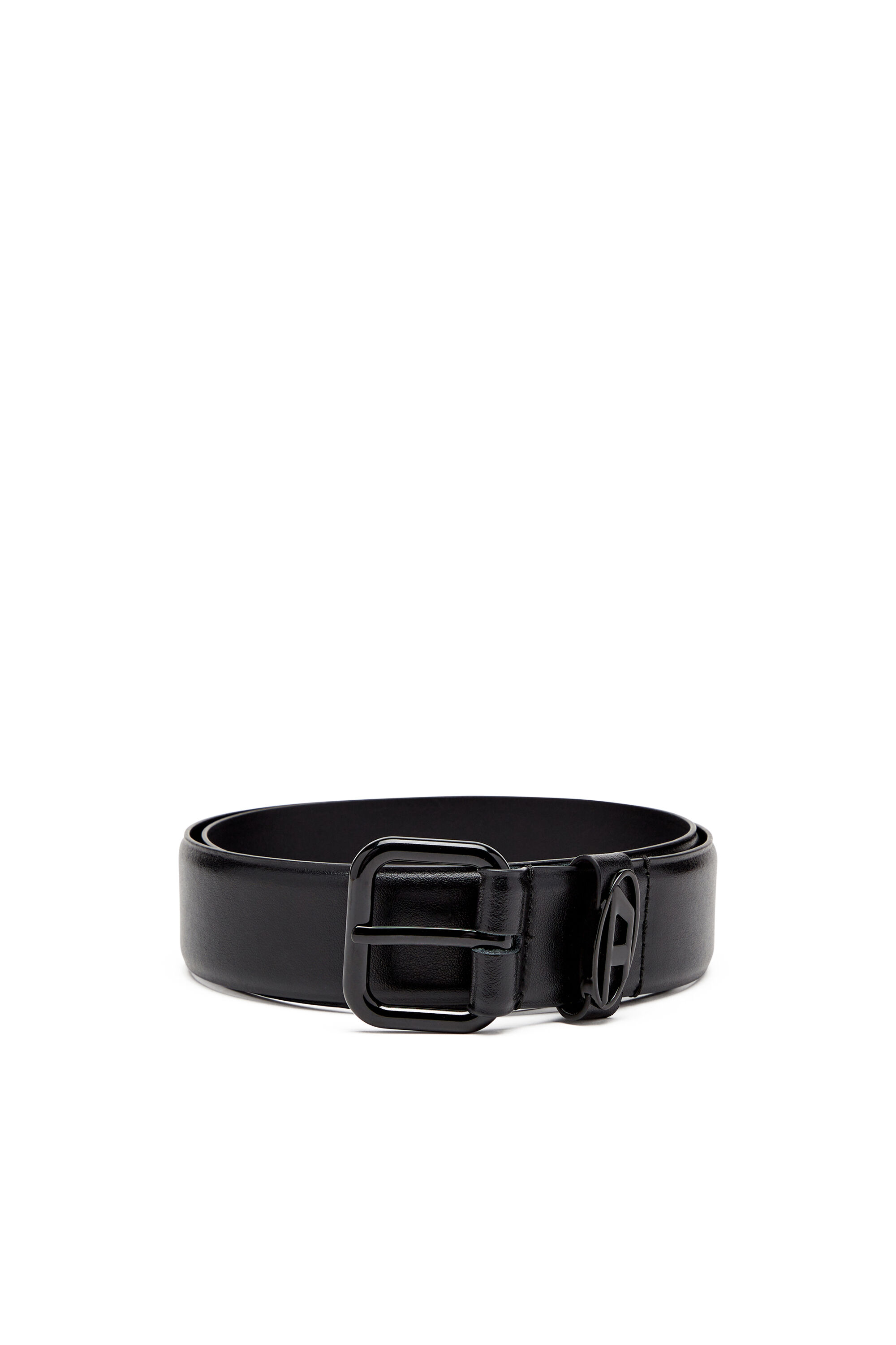 【DEARMINE】Toil Oval Belt Oval Ring Belt, Black