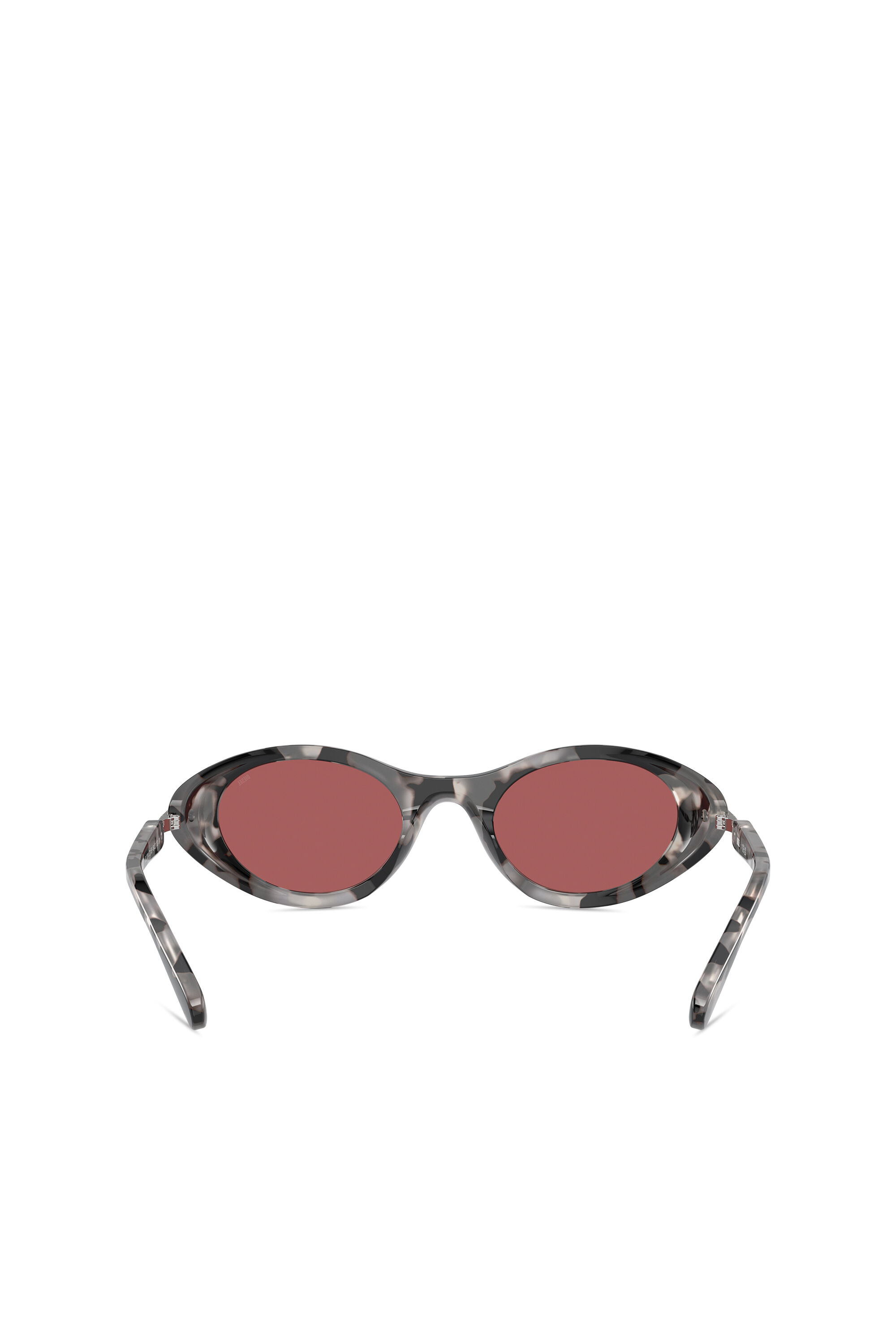 Diesel - 0DL2004, Unisex's Wrap-around shape sunglasses in Grey Havana/Red - 3