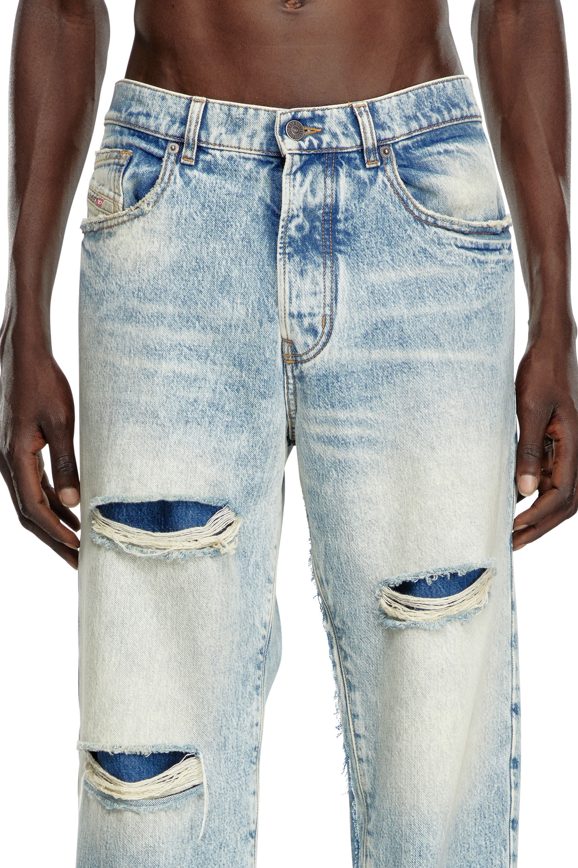 Diesel - Man's Straight Jeans D-Fire 0AJEN, Light Blue - 5