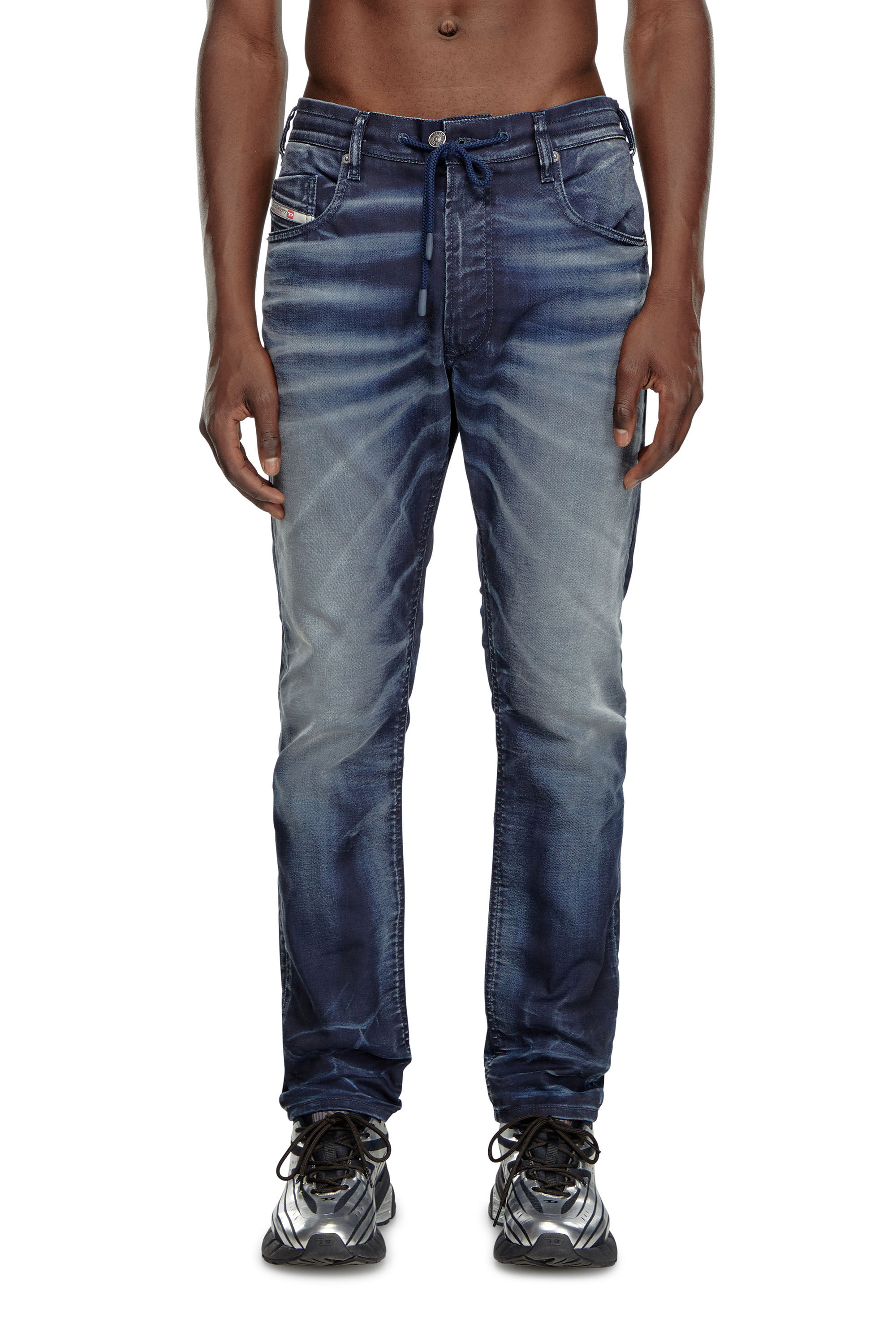 Diesel - Man's Tapered 2030 D-Krooley Joggjeans® 068MD, Dark Blue - 3