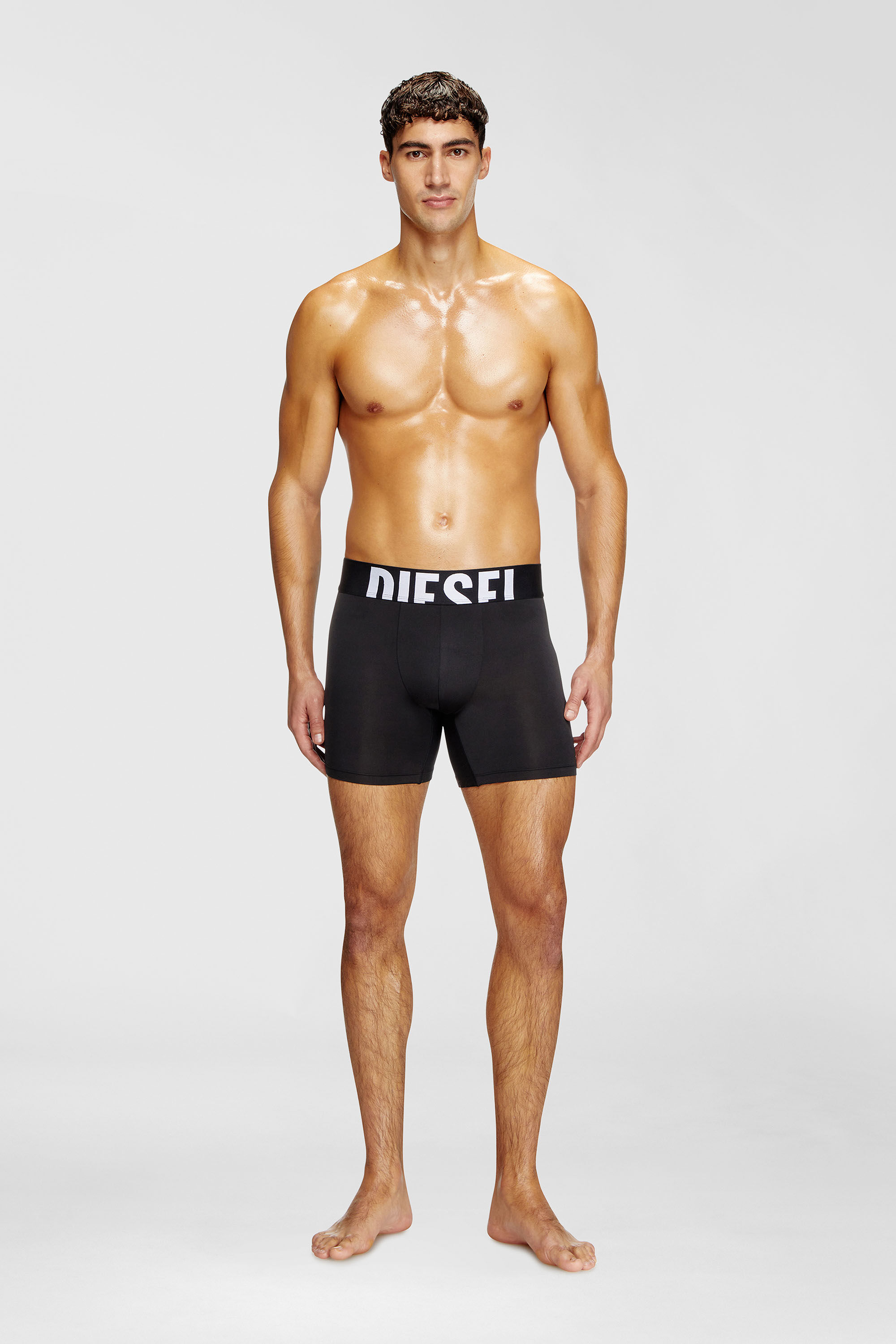 Diesel - MAX-D-POP-3PACK-55, Man's Three-pack boxer briefs in microfibre in Black - 1