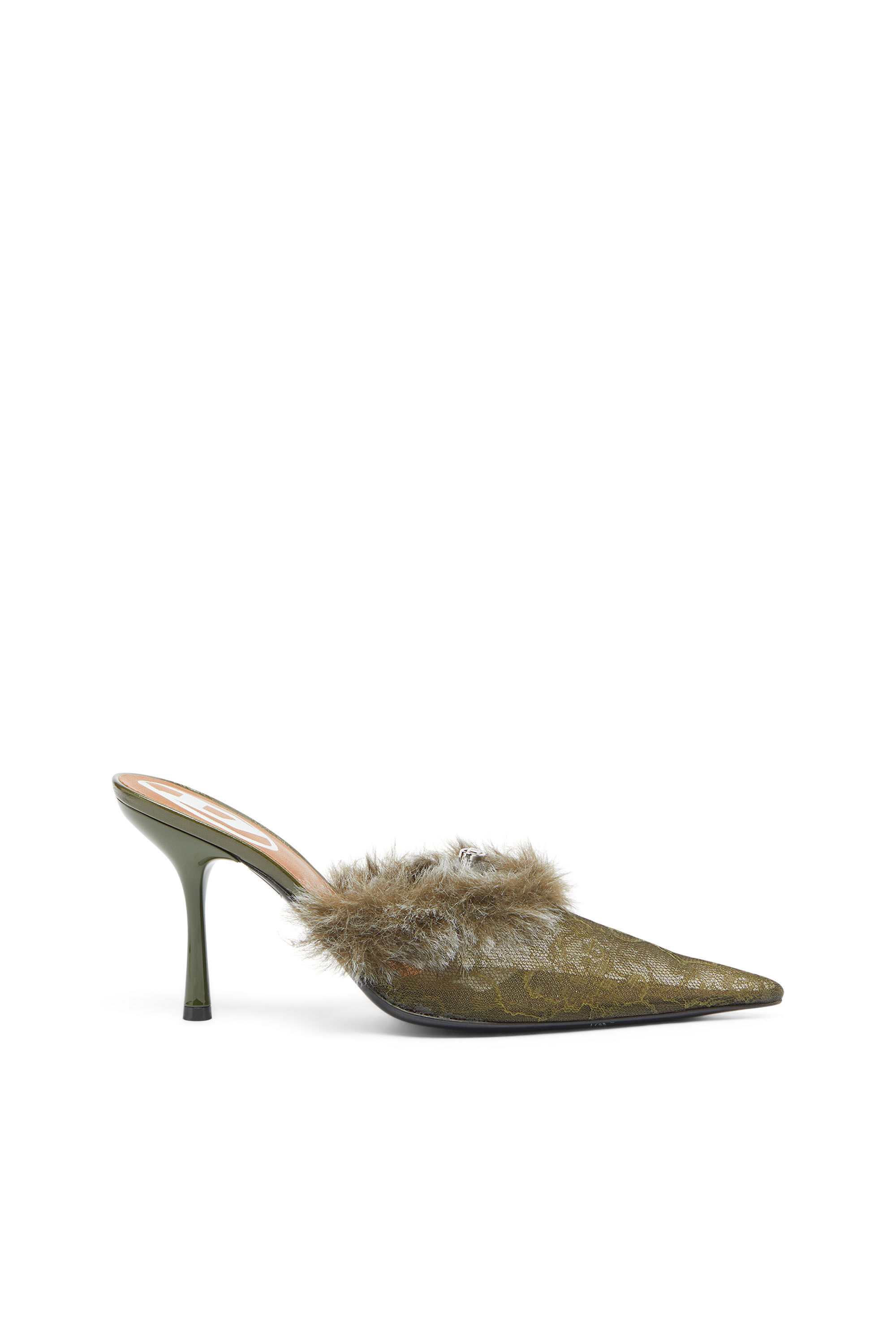 Diesel - D-JEWELS  MULE FUR 90, Woman's D-Ten&Half - Mules in nylon with fuzzy trim in null - 1