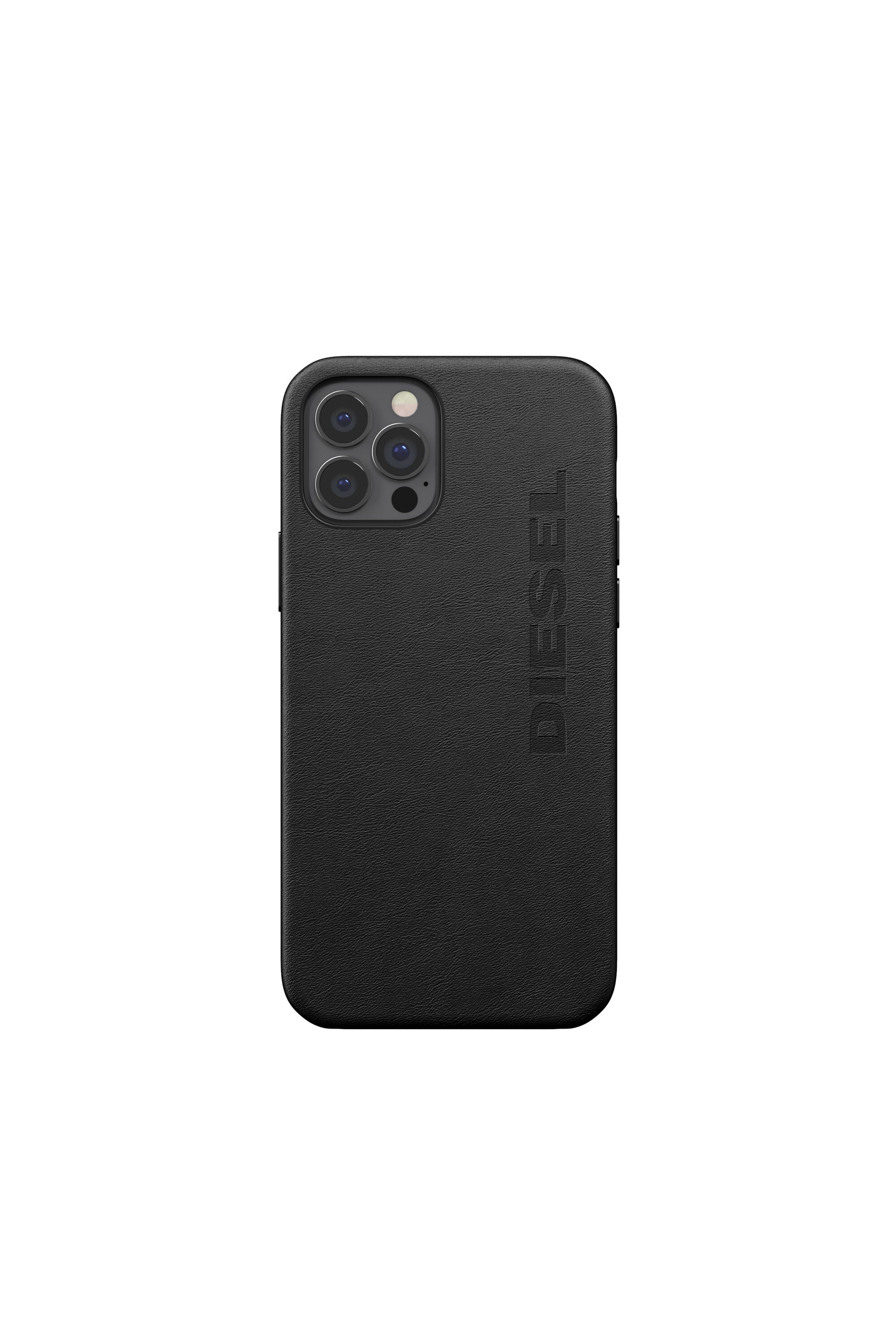 Diesel - 42516 STANDARD CASE, Unisex's Moulded case premium leather wrap for iPhone 12/12 Pro in Black - 2