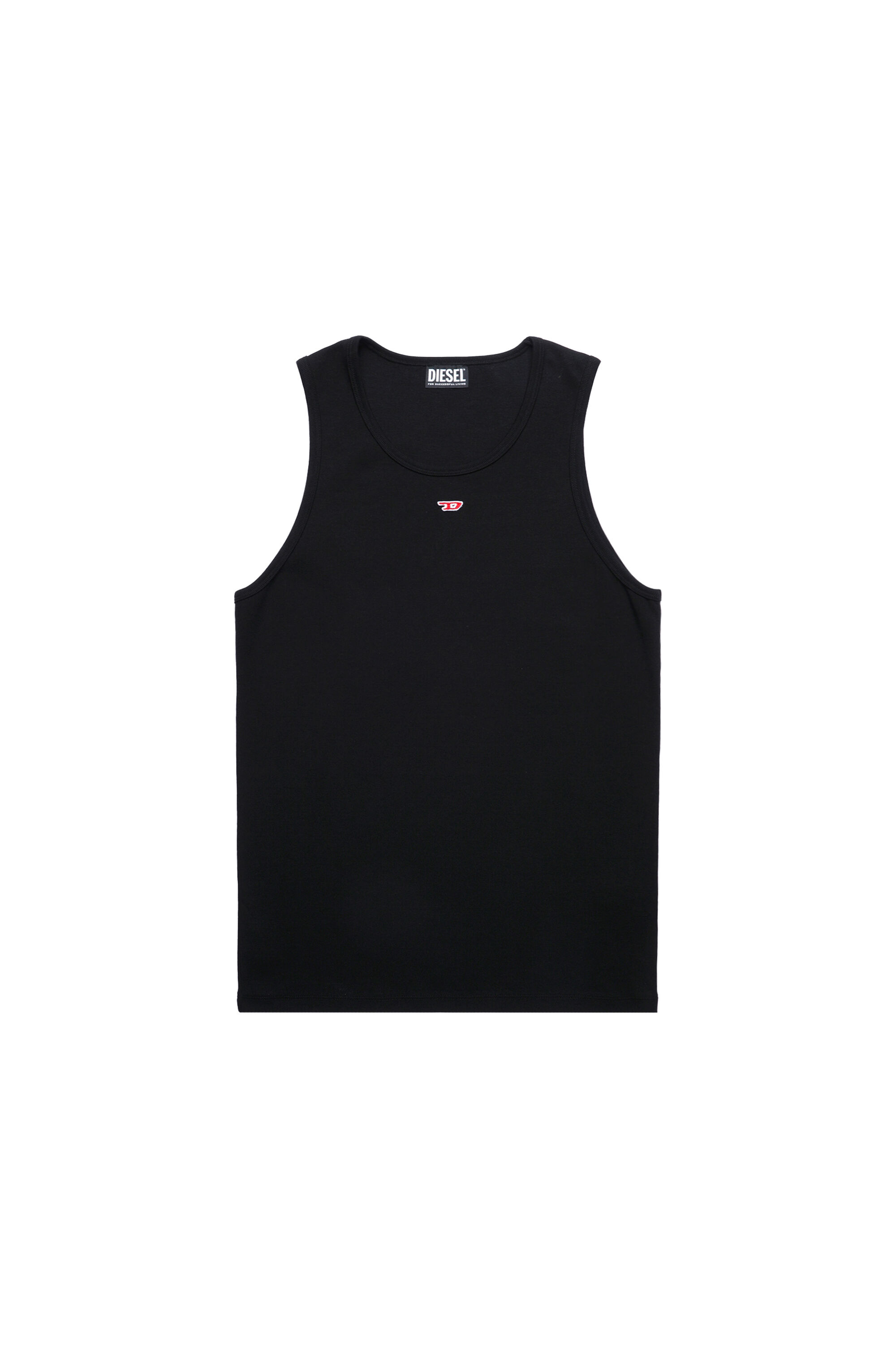 Diesel - T-LIFTY-D, Man's Tank top with mini D logo patch in Black - 2