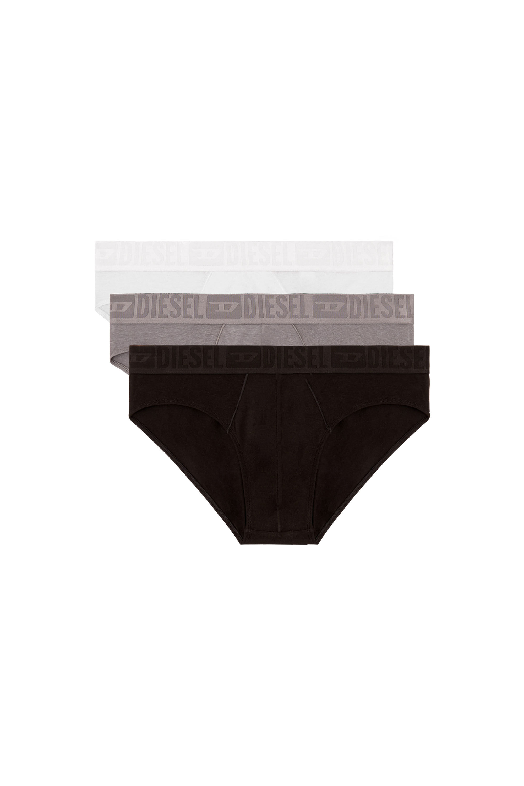 Diesel - ROY-D-MONO-3PACK, Man's Three-pack boxer briefs in White/Grey - 2