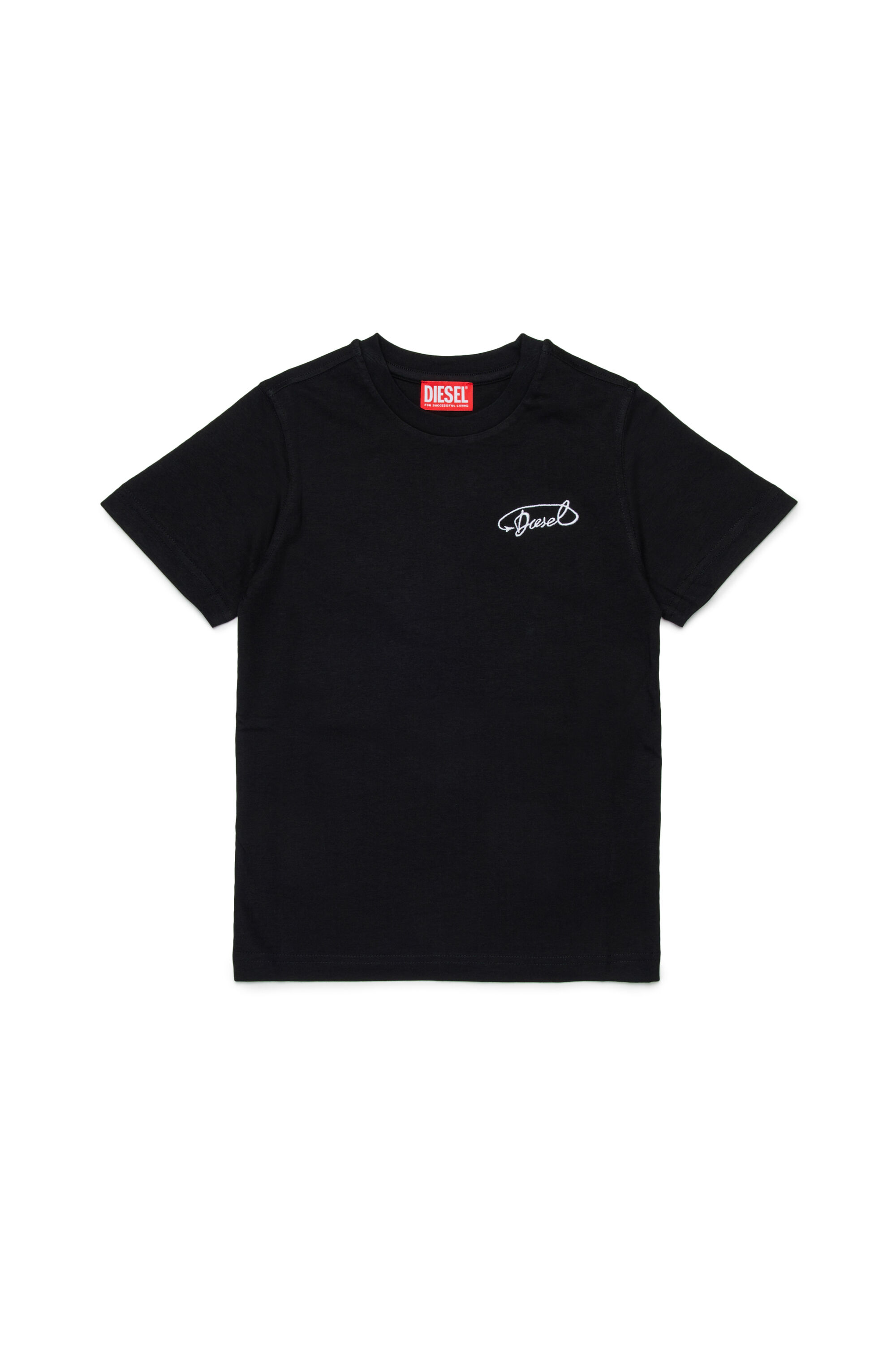 Diesel - TDIEGORL13, Man's Cotton t-shirt with embroidered logo in Black - 1