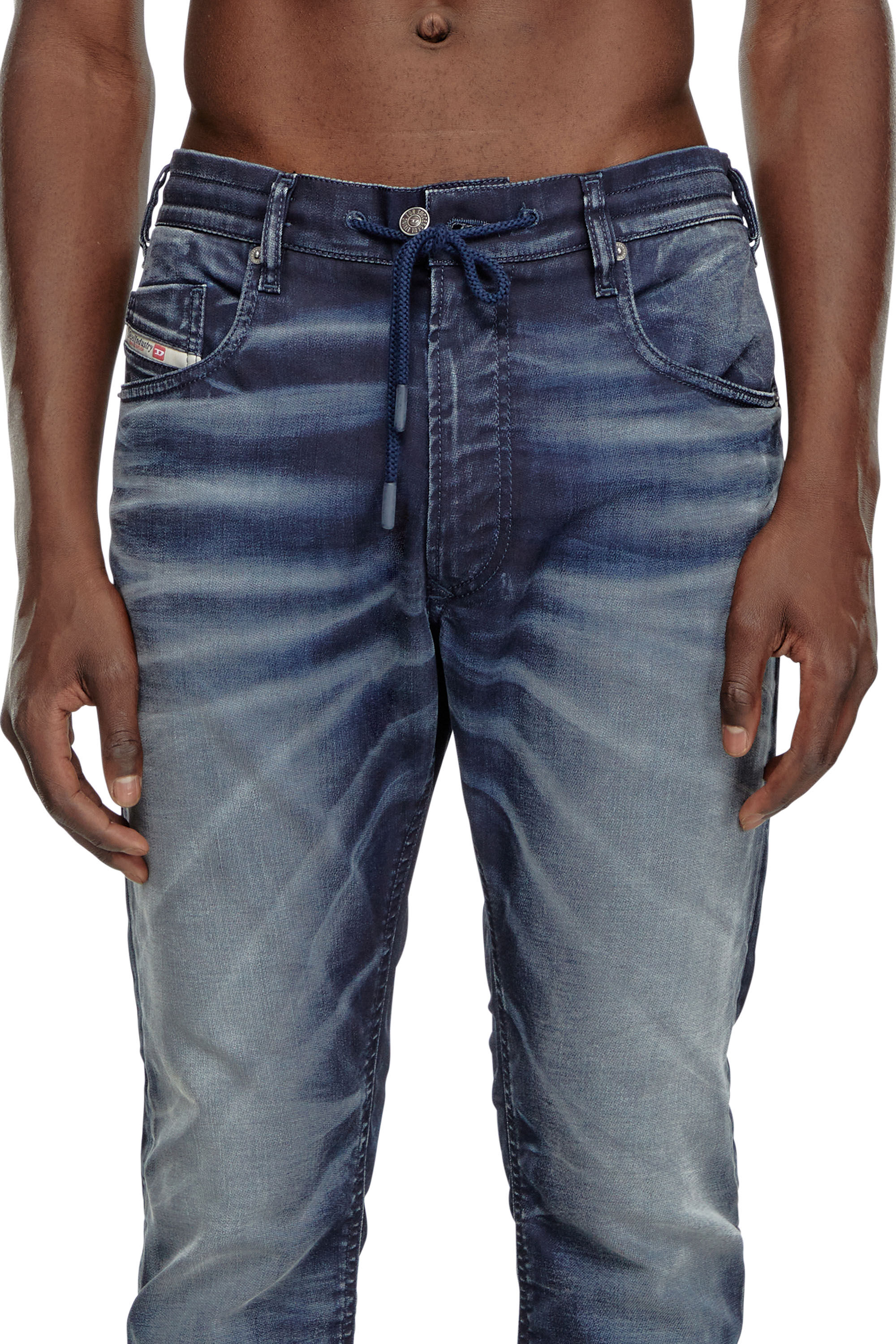 Diesel - Man's Tapered 2030 D-Krooley Joggjeans® 068MD, Dark Blue - 5