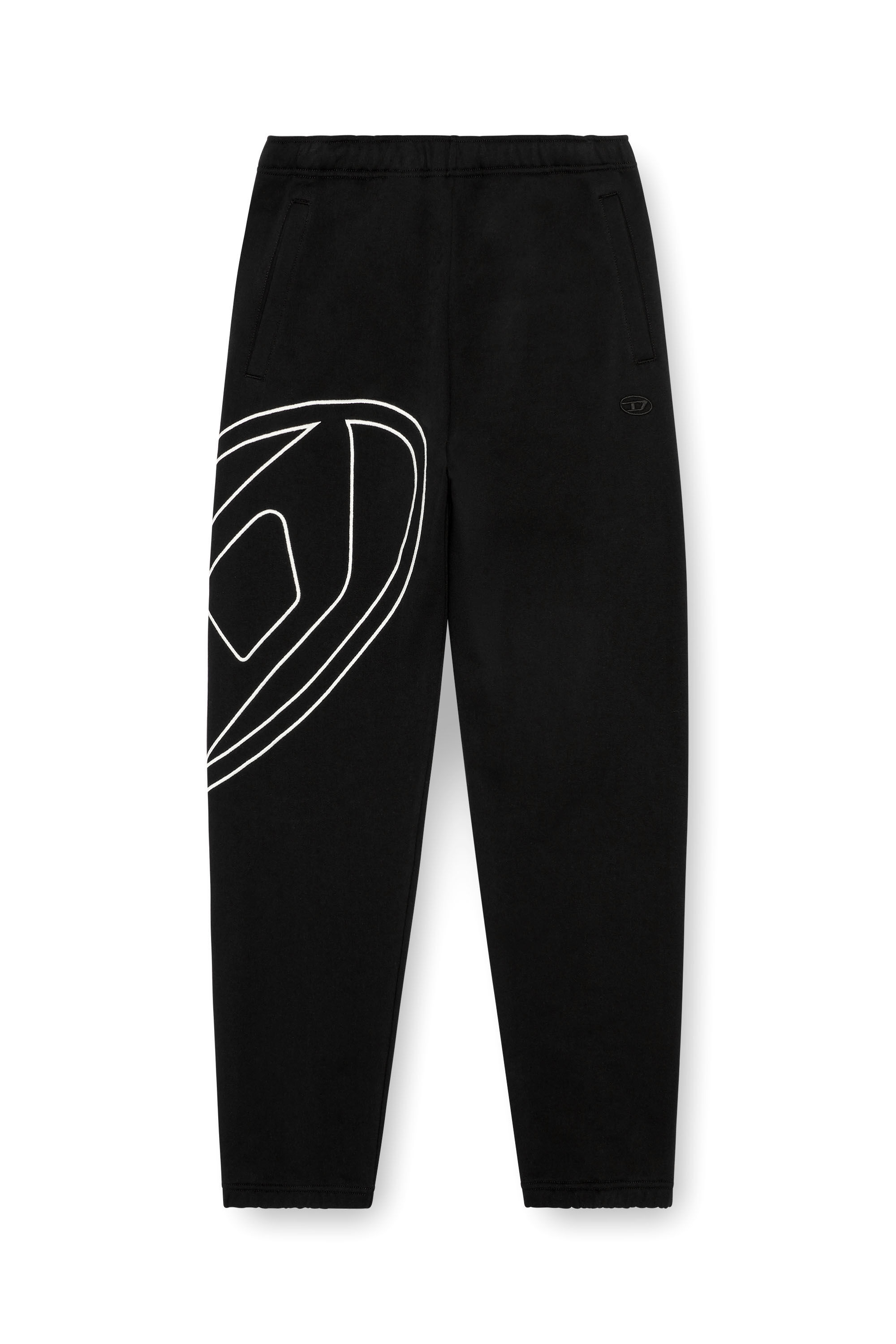 Diesel - P-MARKY-MEGOVAL-D, Man's Track pants with mega oval D in Black - 2