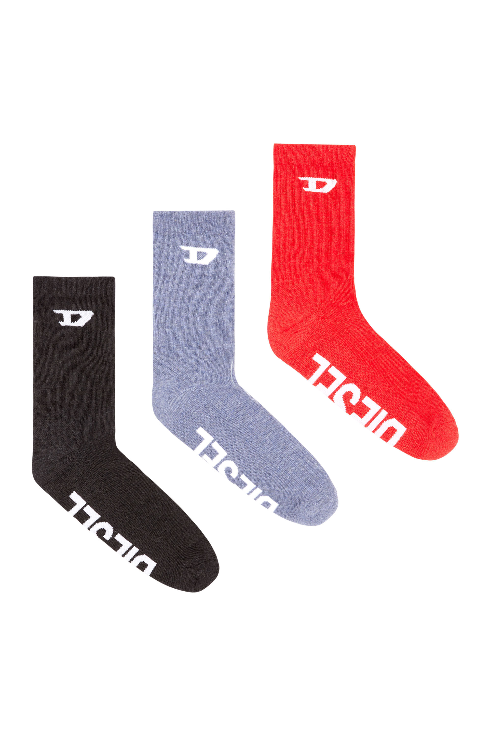 Diesel - SKM-D-CREW-SPORT-SOCKS, Orange/Blue - Image 1