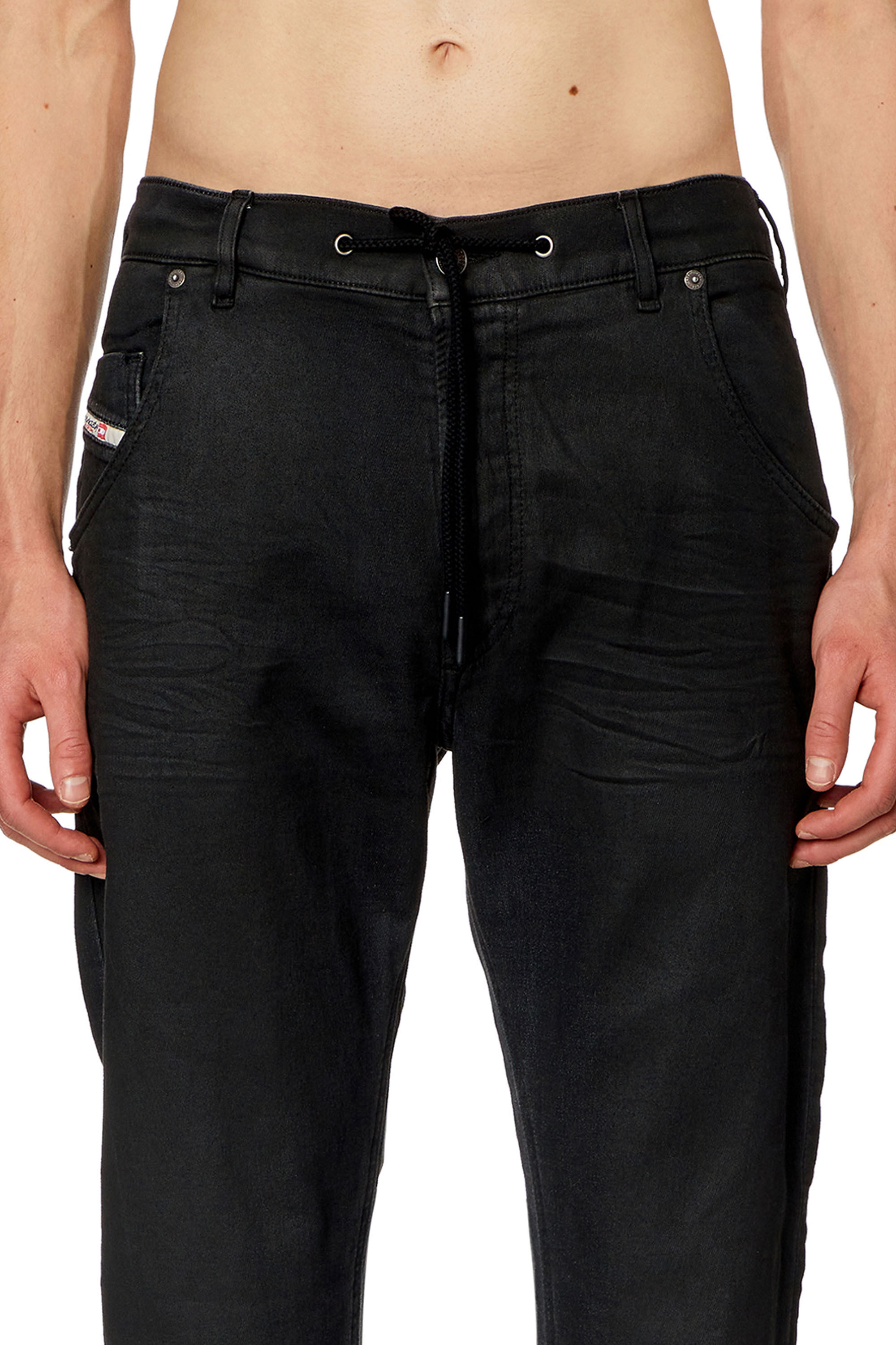 Diesel - Man Tapered 2030 D-Krooley Joggjeans® 068HU, Black/Dark grey - Image 5