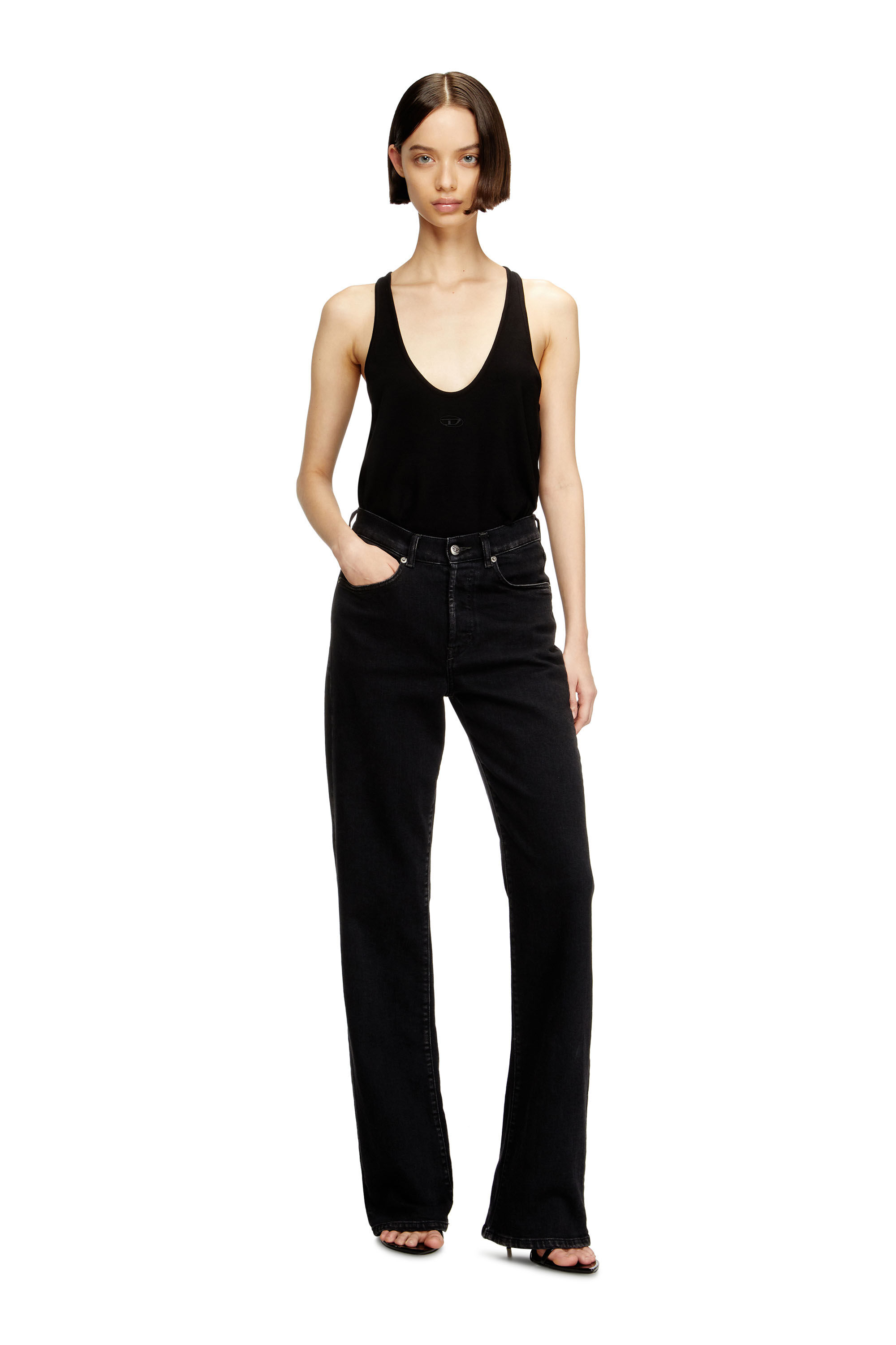 Diesel - Woman's Regular Jeans 1971 D-Sent 09N89, Black/Dark grey - 1