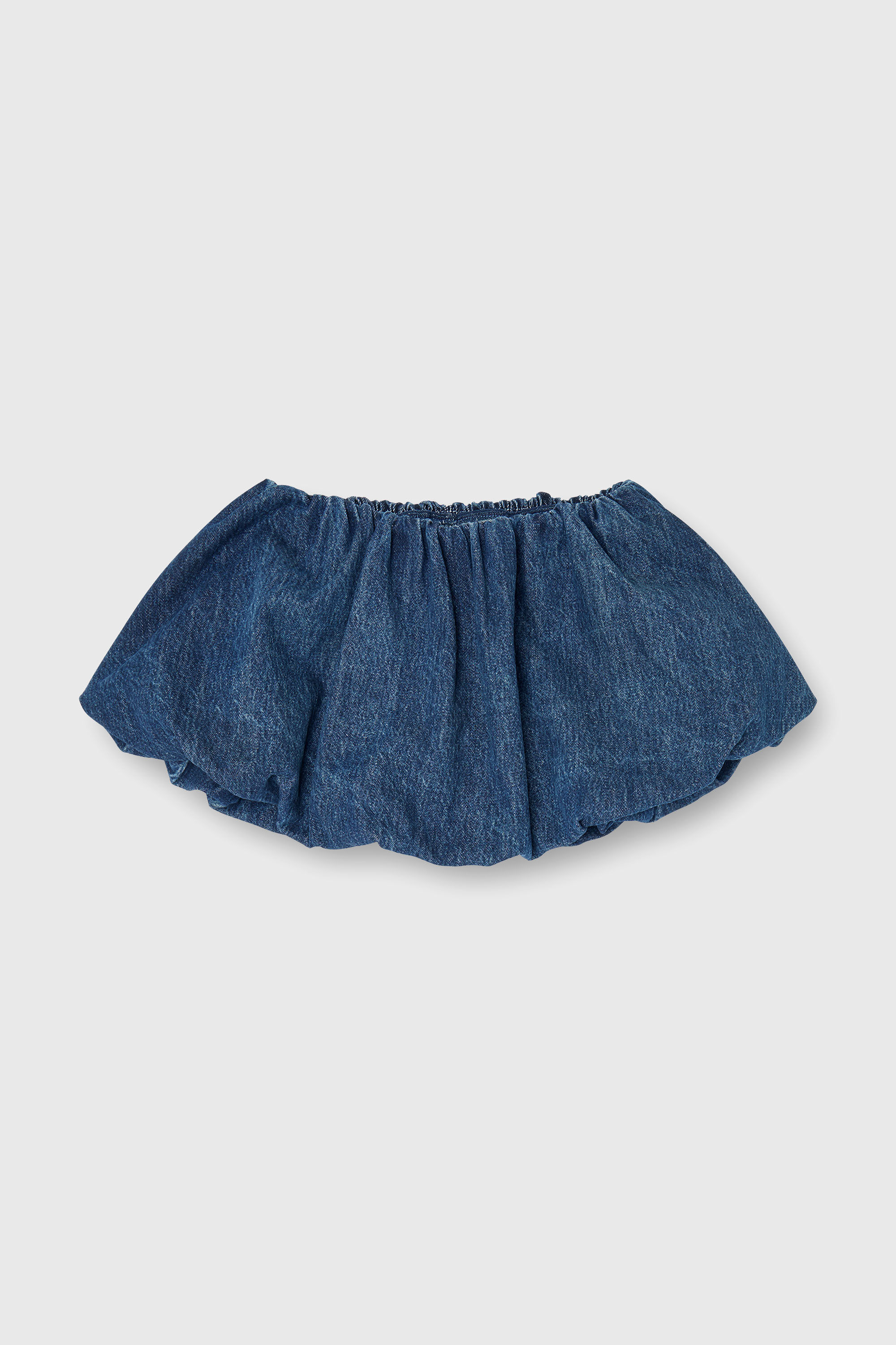Diesel - DE-MUJ-FSJ2, Woman's Short bubble skirt in denim in Dark Blue - 2