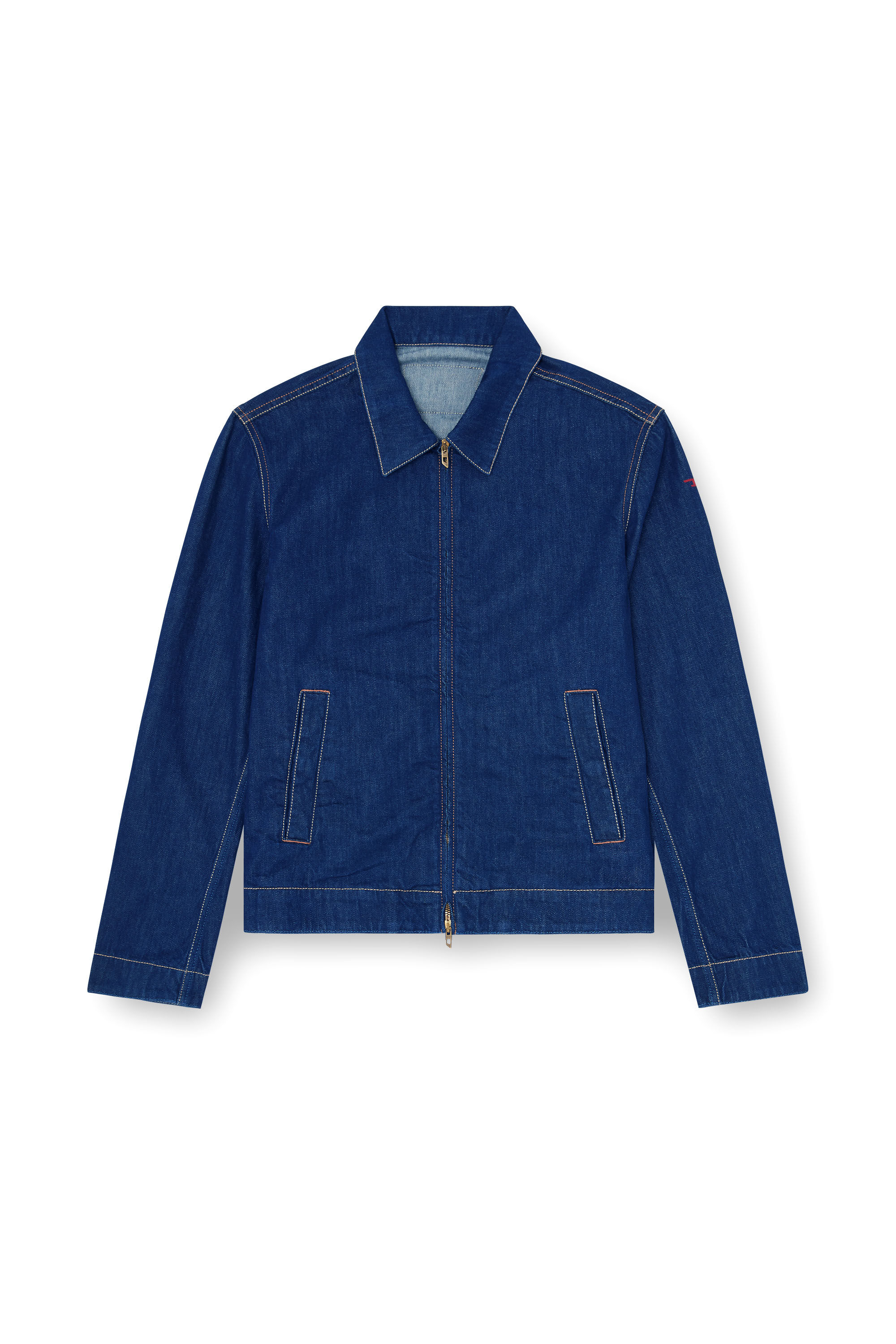 Diesel - D-ROHE, Man's Coach jacket in rinse denim in Dark Blue - 2