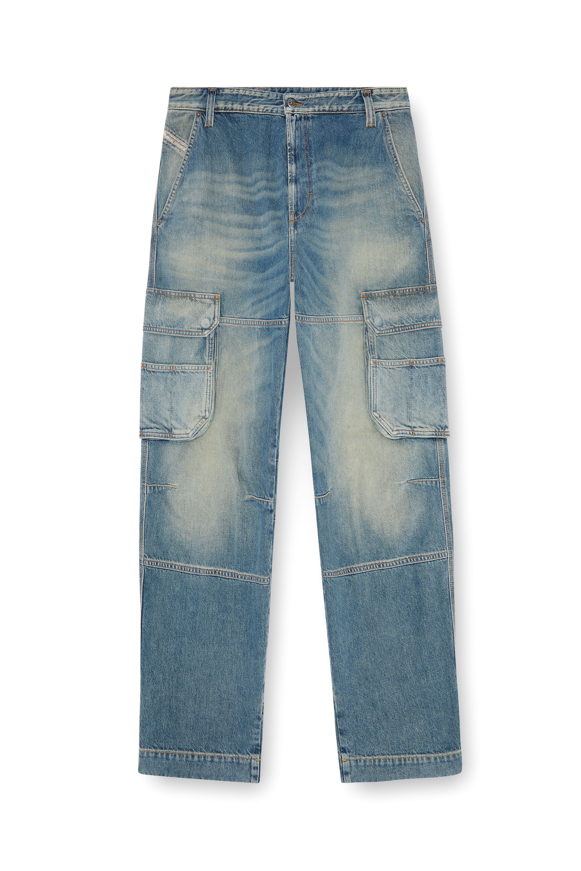 Diesel - Man's Straight Jeans D-Fish 09J83, Light Blue - 2