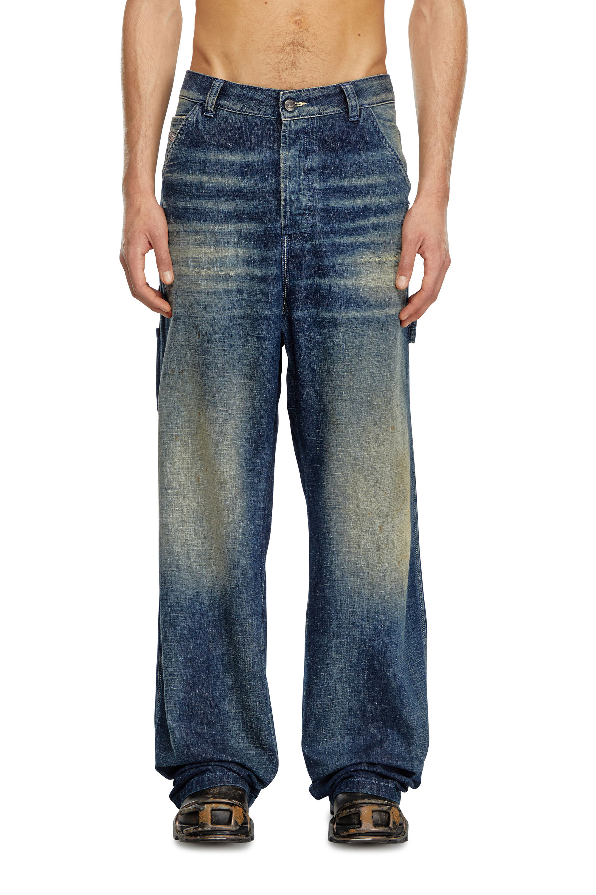 Diesel - Man's Straight Jeans D-Livery 09J91, Dark Blue - 3