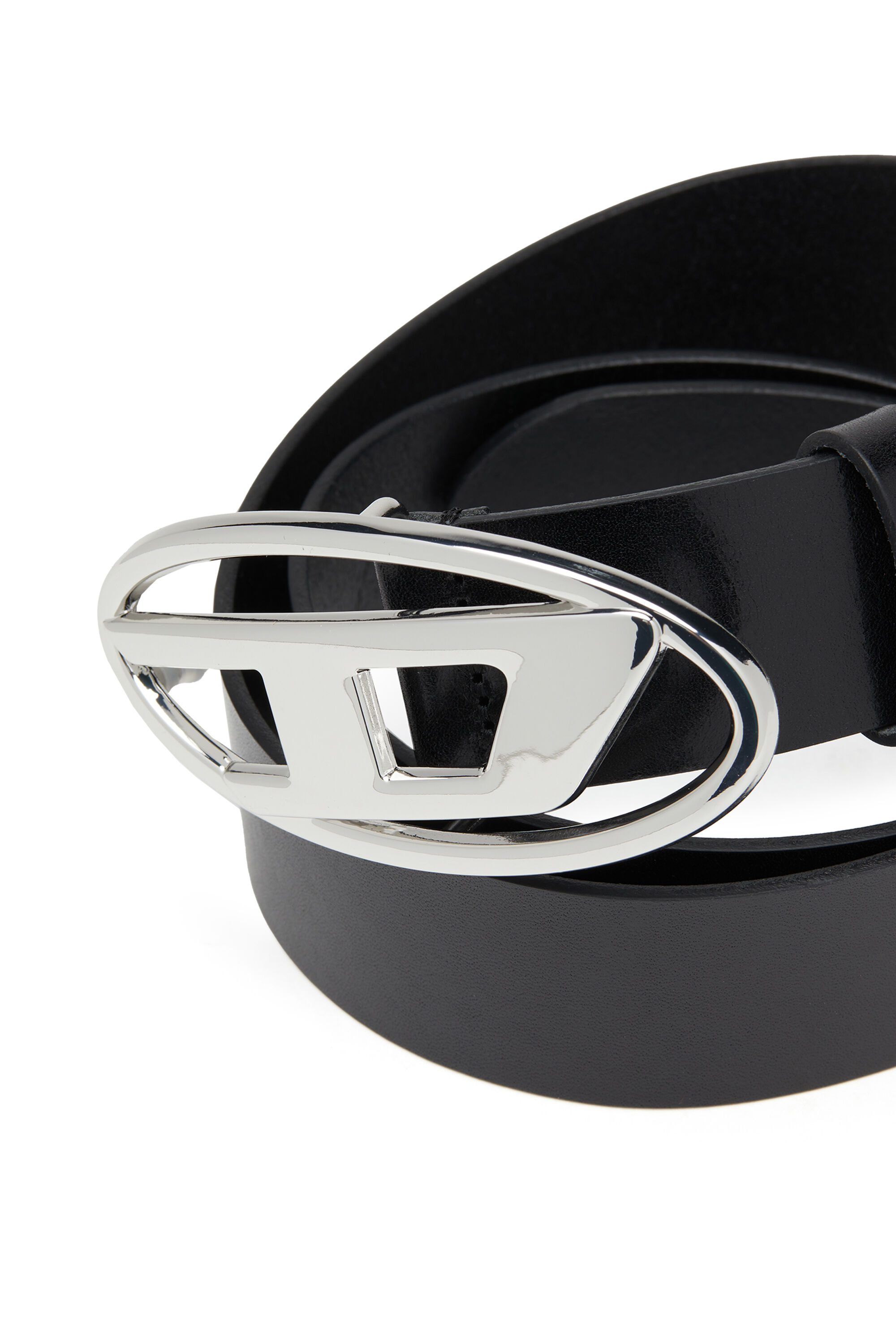 B-1DR Woman: leather Belt with silver D logo buckle | Diesel B-1DR Woman: leather Belt with silver D logo buckle | Diesel