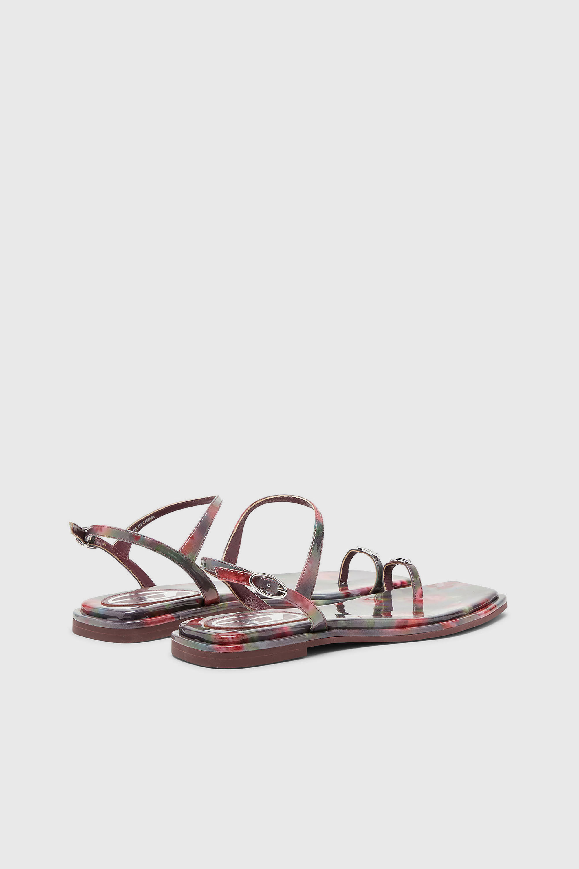 Diesel - D-AMBER INFRA 0, Woman's D-Amber - Sandals with all-over print in Violet/Pink - 3