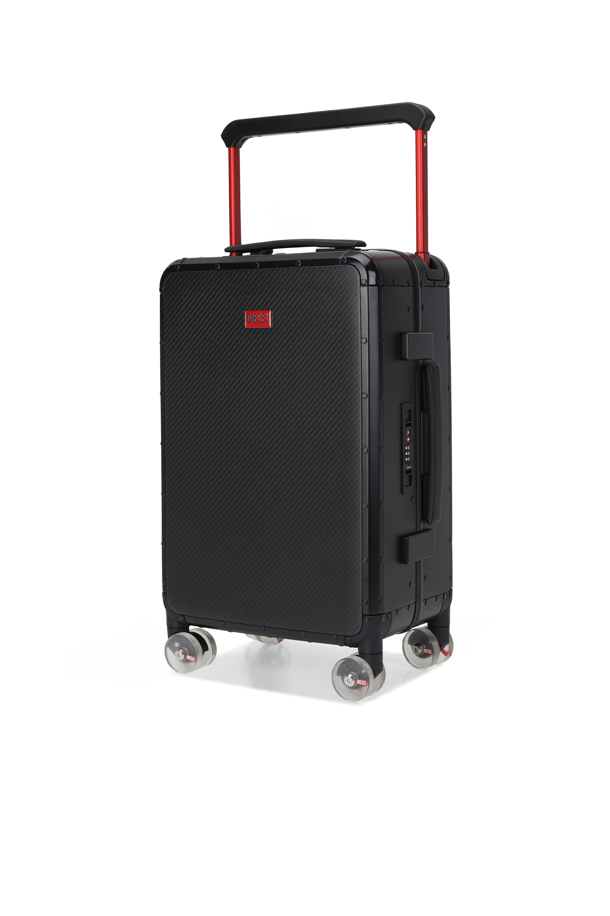 Diesel - DSL CARBON FIBER TROLLEY-BLACK- DSL001, Unisex's Carbon fiber suitcase size S in Black - 5