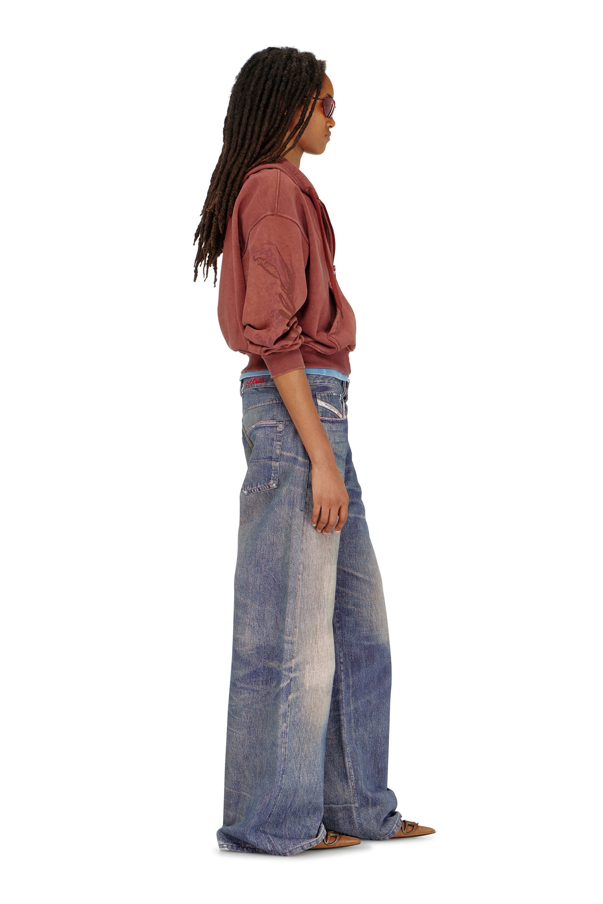 Diesel - Woman's Relaxed Jeans 1996 D-Sire 09P95, Dark Blue - 2