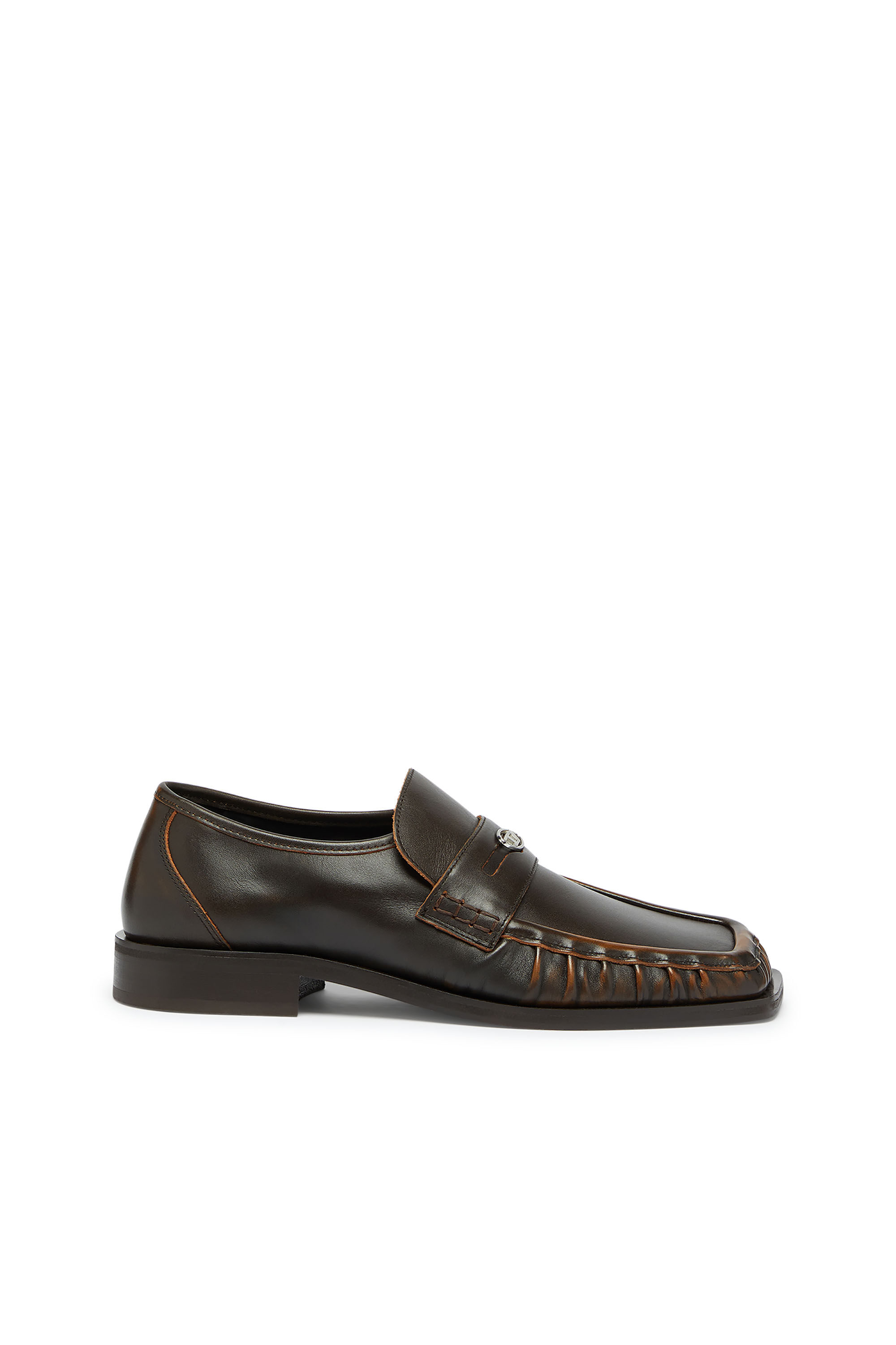 Diesel - D-AMBER LOAFER, Man's D-Amber - Penny loafers in leather in null - 1