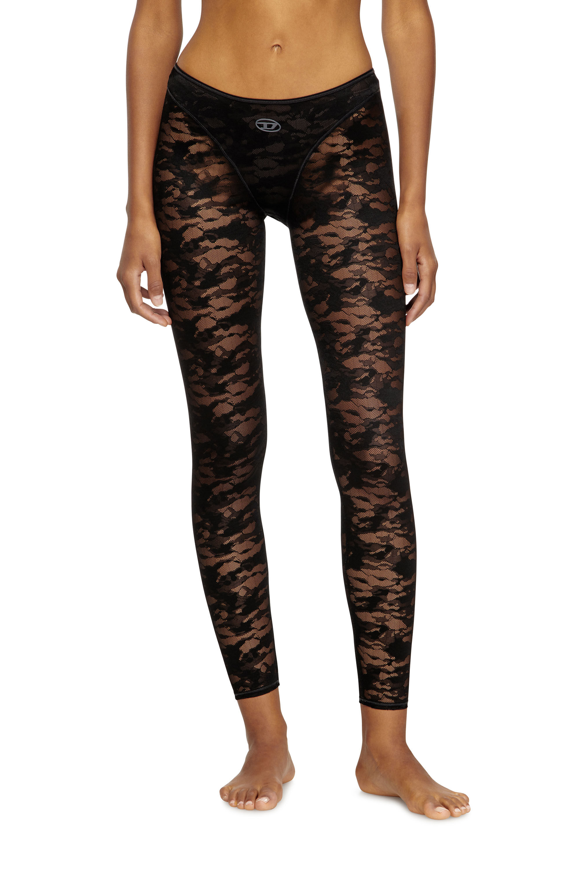 パンツ CLAIRE-UTLT LACE LEGGINGS Women's Camo lace leggings | Black | Diesel