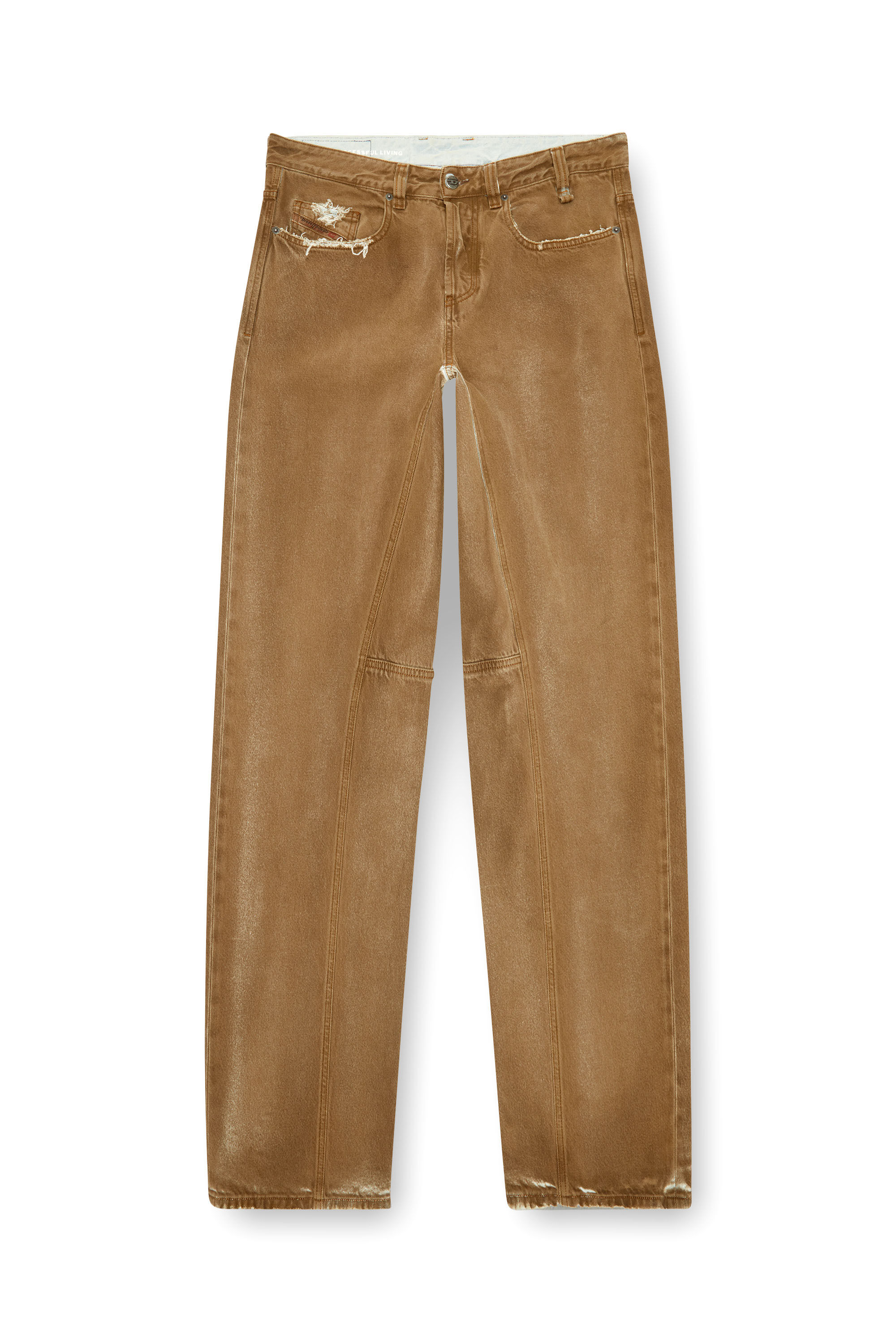 Diesel - Man's Straight Jeans 2001 D-Macro 09J82, Light Brown - 2