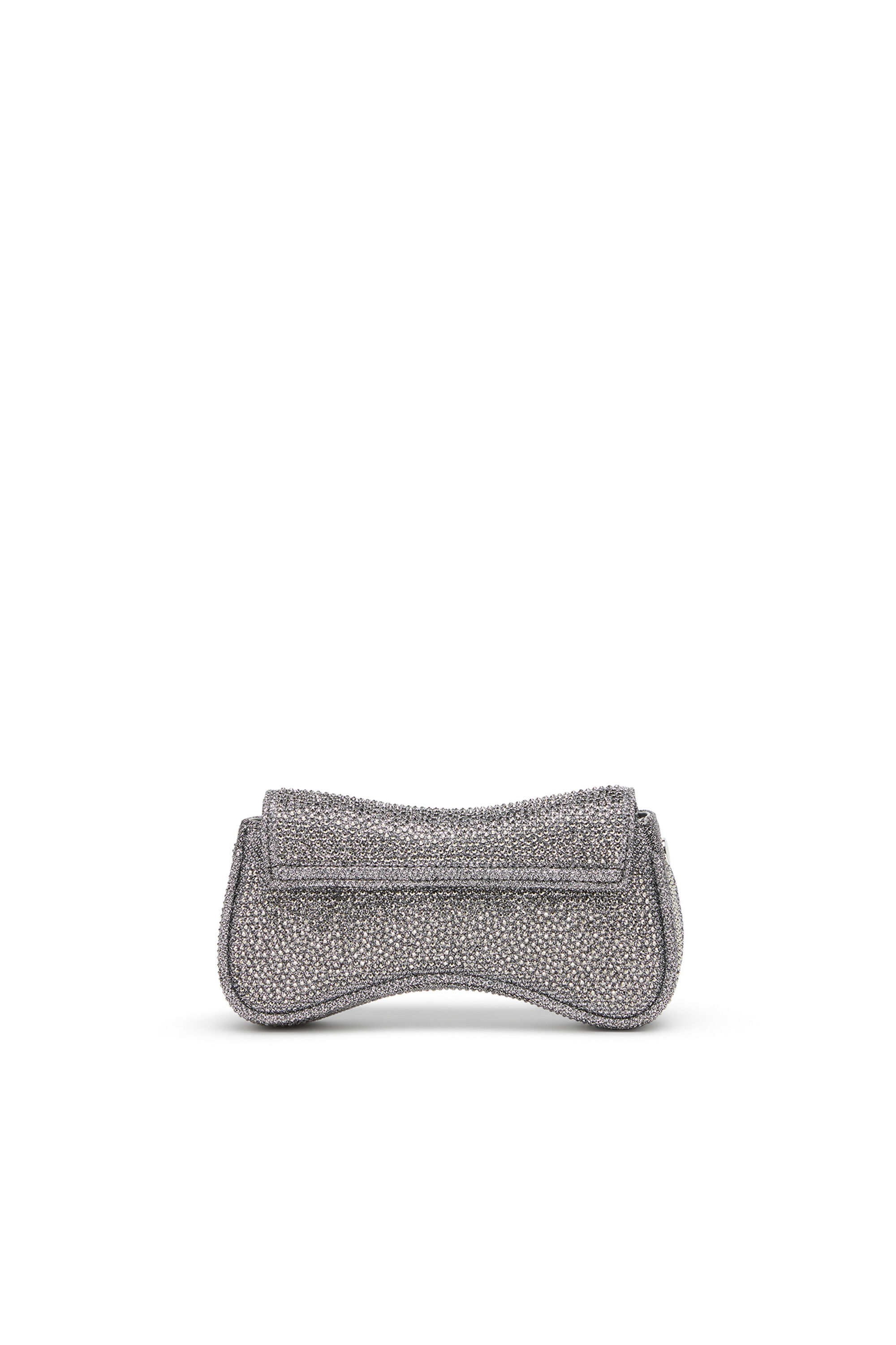 Diesel - PLAY CROSSBODY XS, Woman's Play-Mini crossbody bag in crystal Lurex in Silver - 2