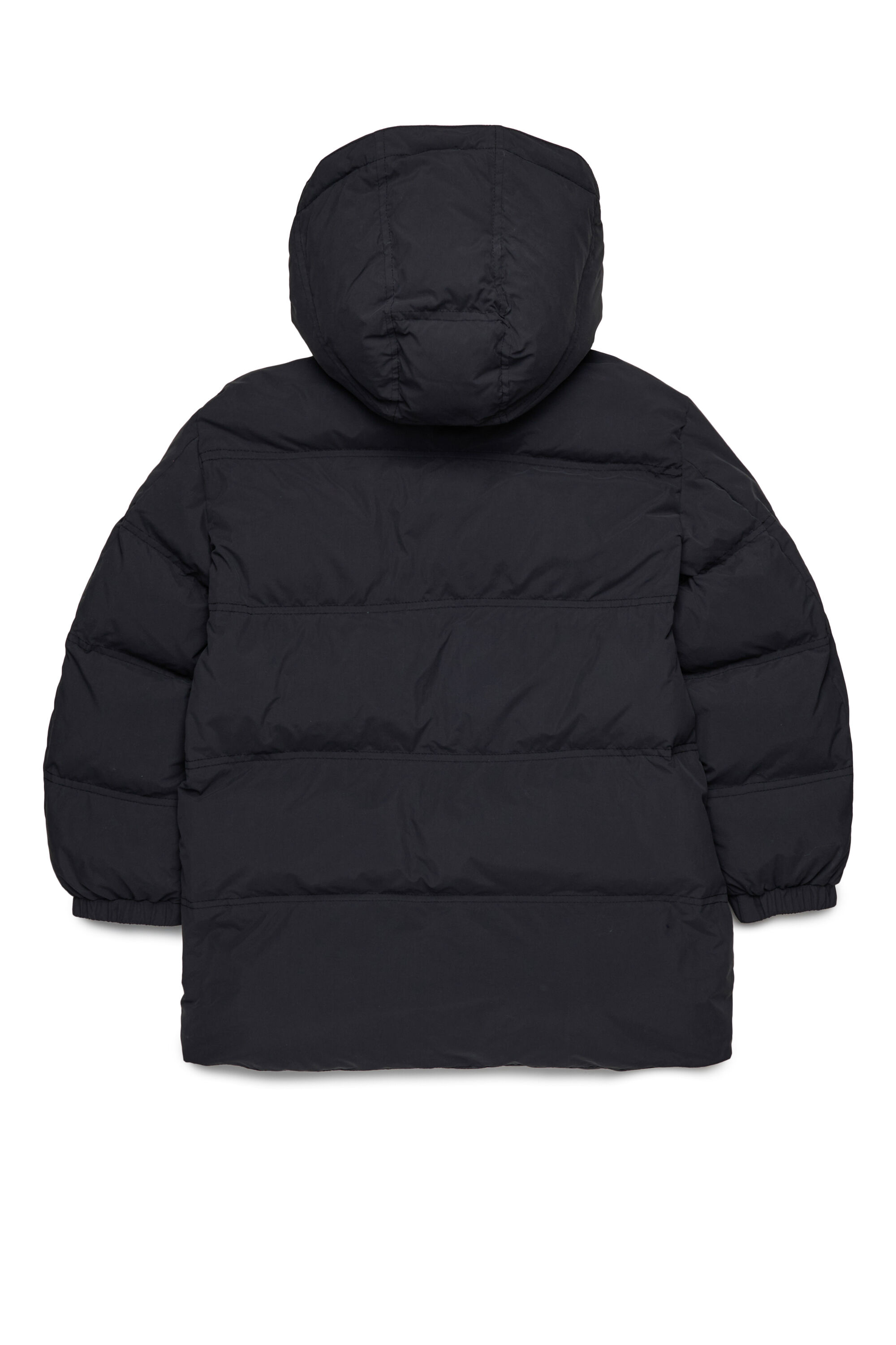 Diesel - JWRAVEELLONG, Unisex's Long nylon jacket with hood in Black - 2