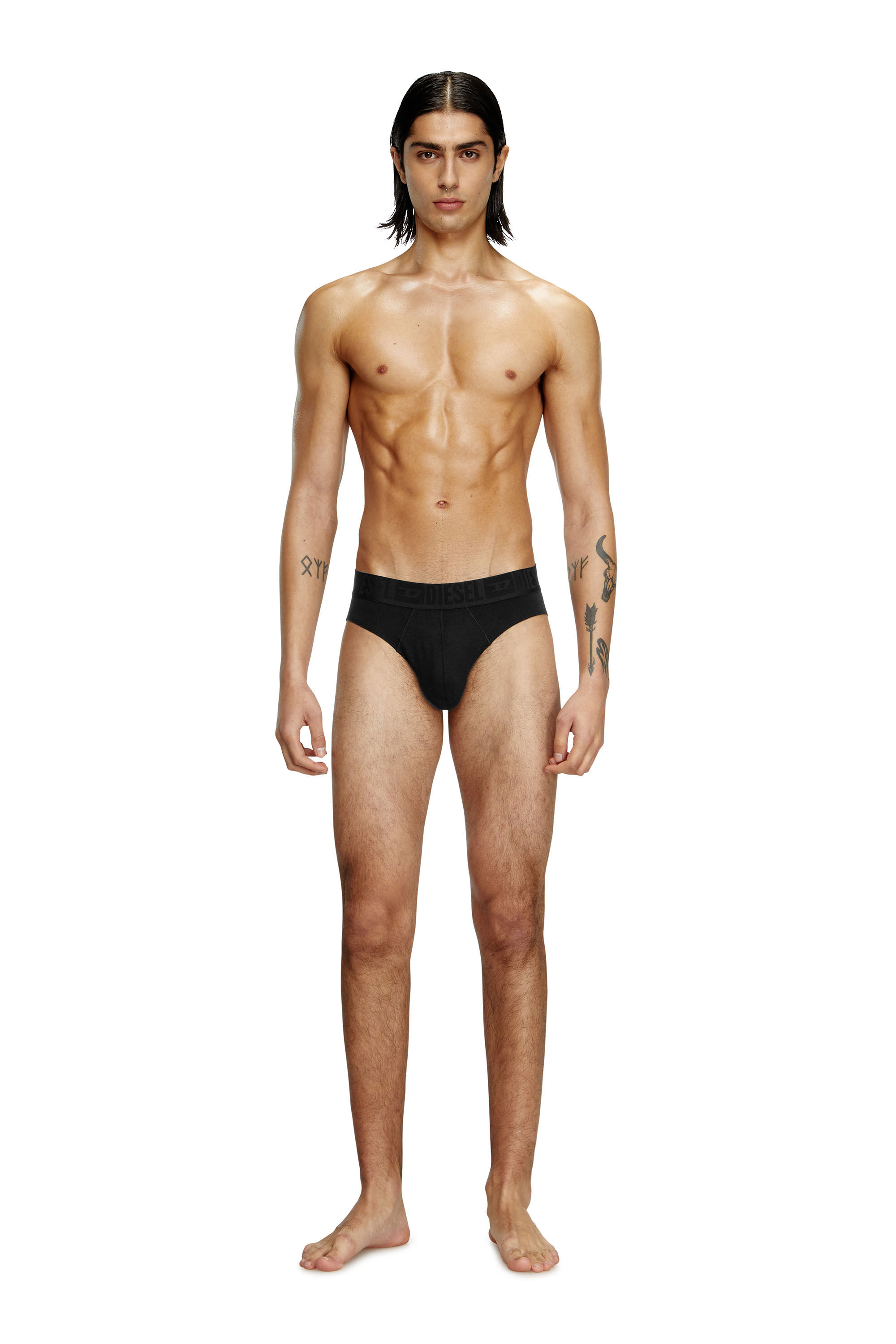 Diesel - ROY-D-MONO-3PACK, Man's Three-pack boxer briefs in Black - 1