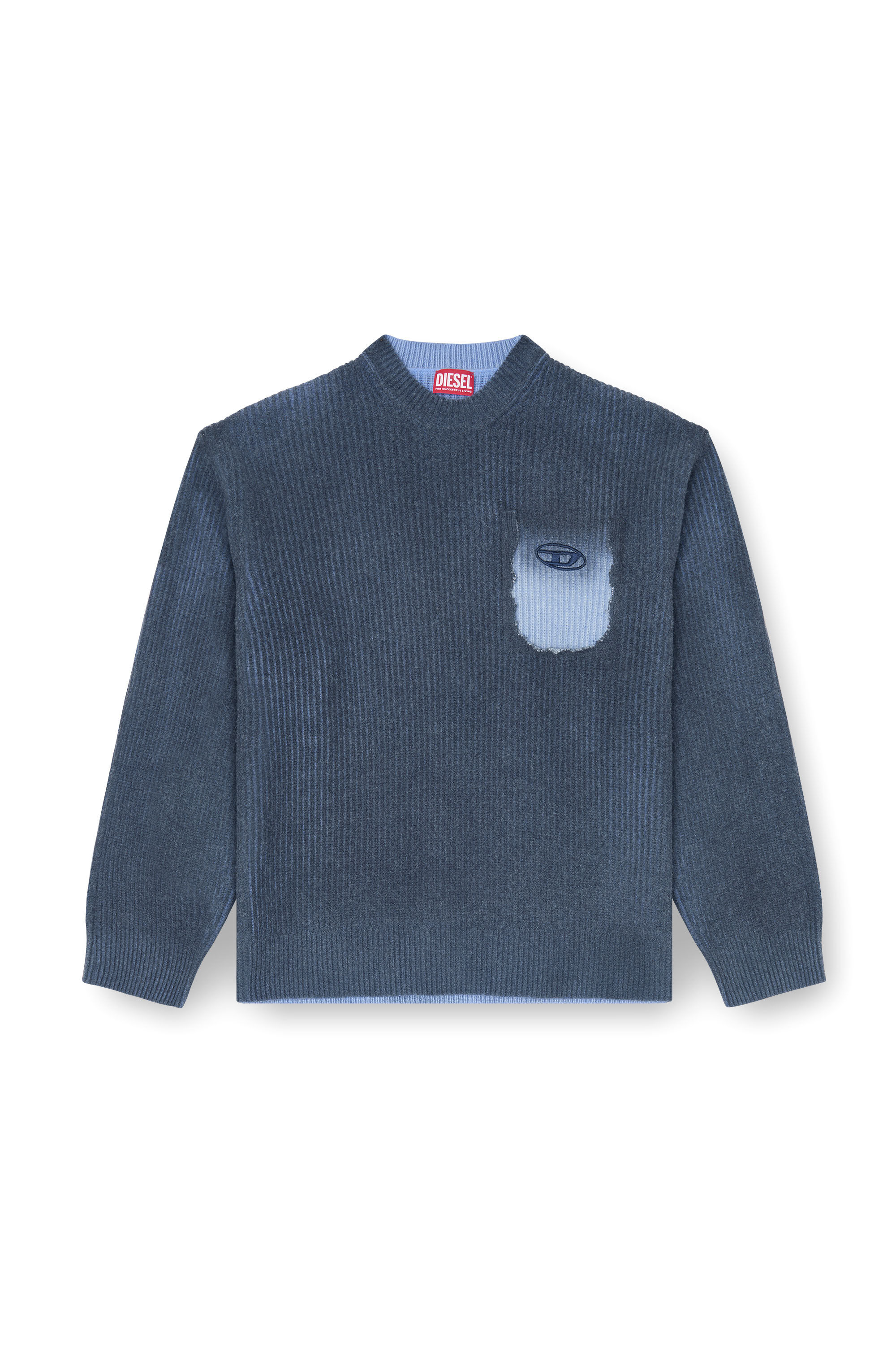 Diesel - K-PICKLER, Man's Wool-blend jumper with mock pocket in null - 2