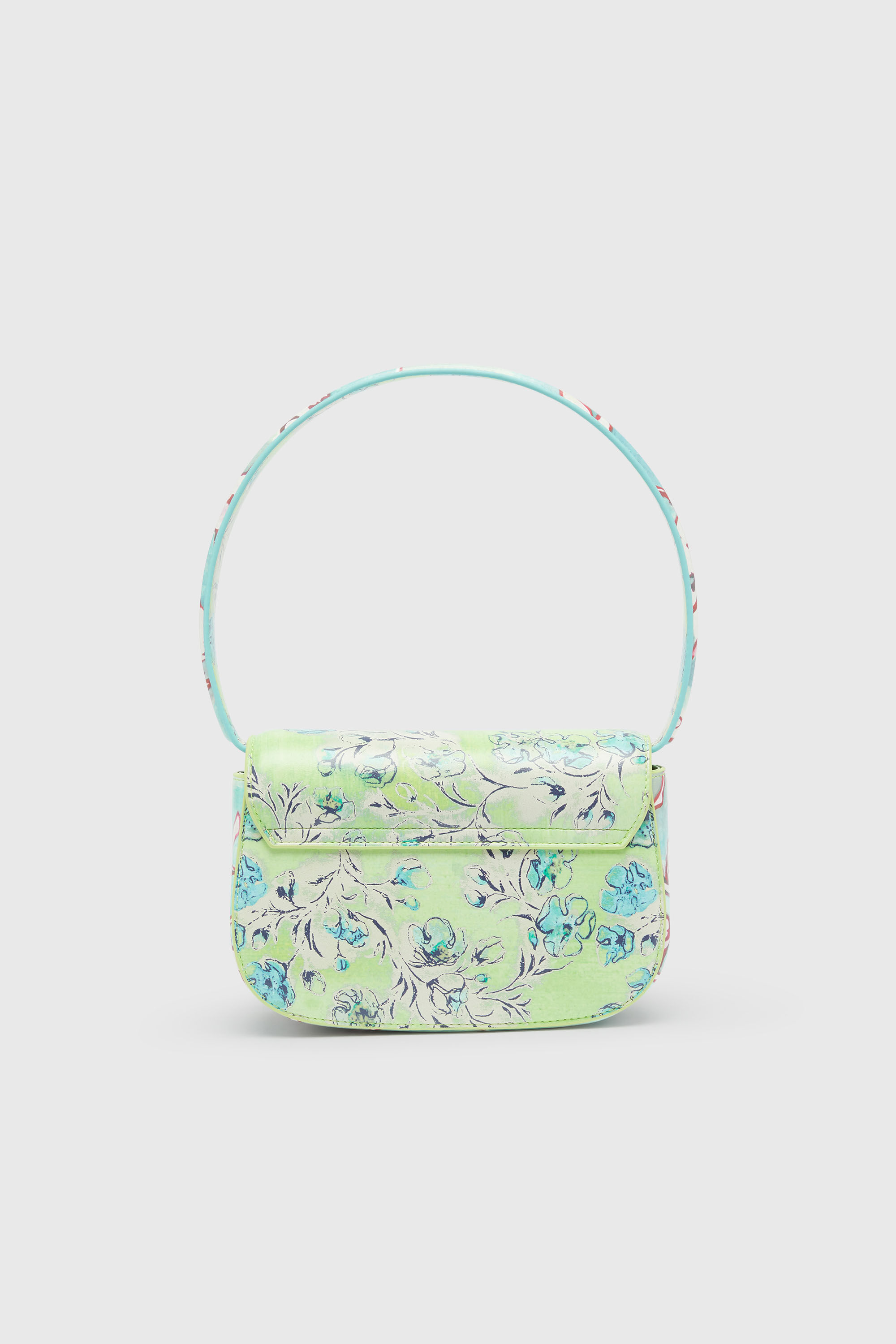 Diesel - 1DR, Woman's 1DR-Iconic shoulder bag with floral print in Green - 2