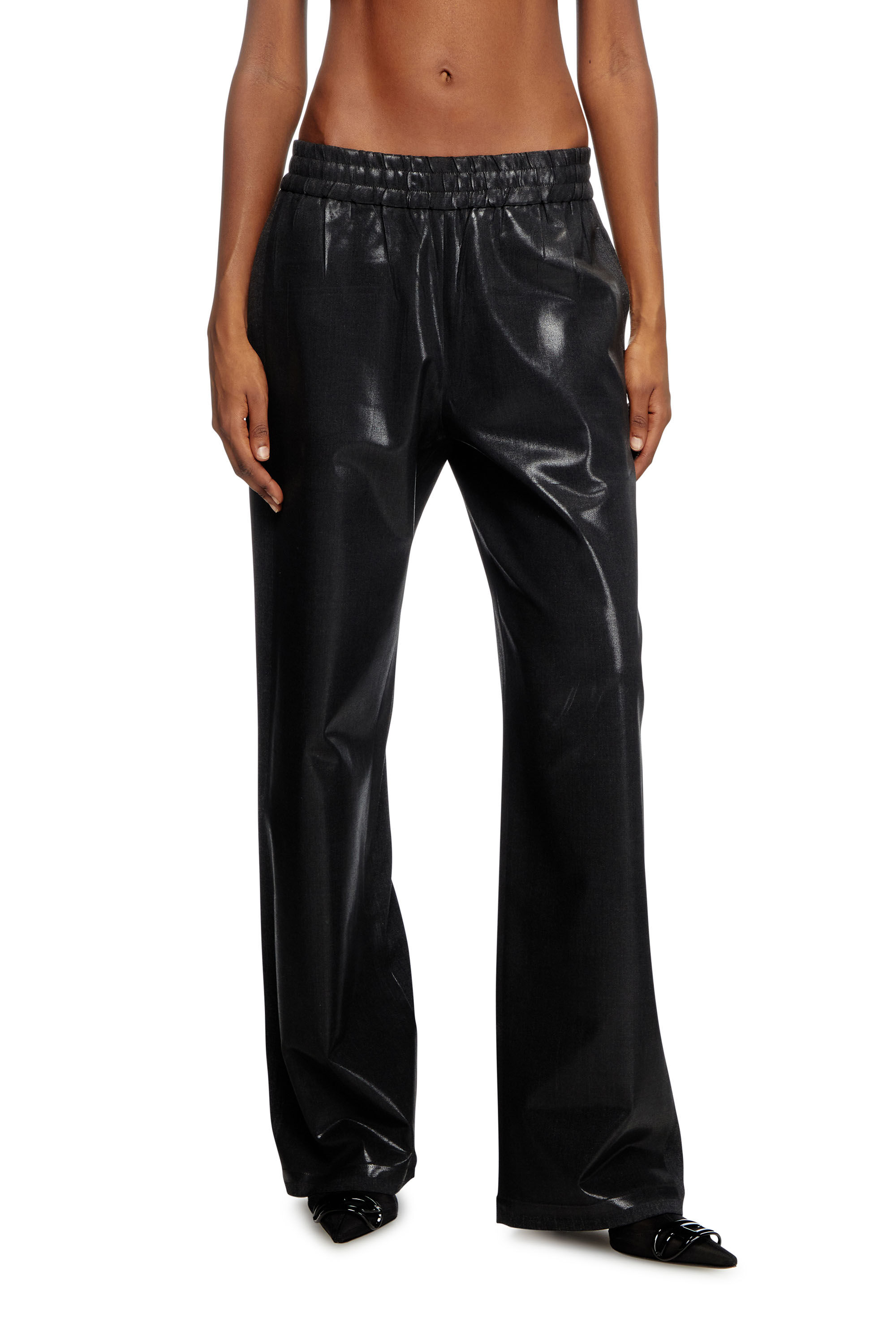 Diesel - P-DREY, Woman's Loose fit tailored track pants in Black - 3