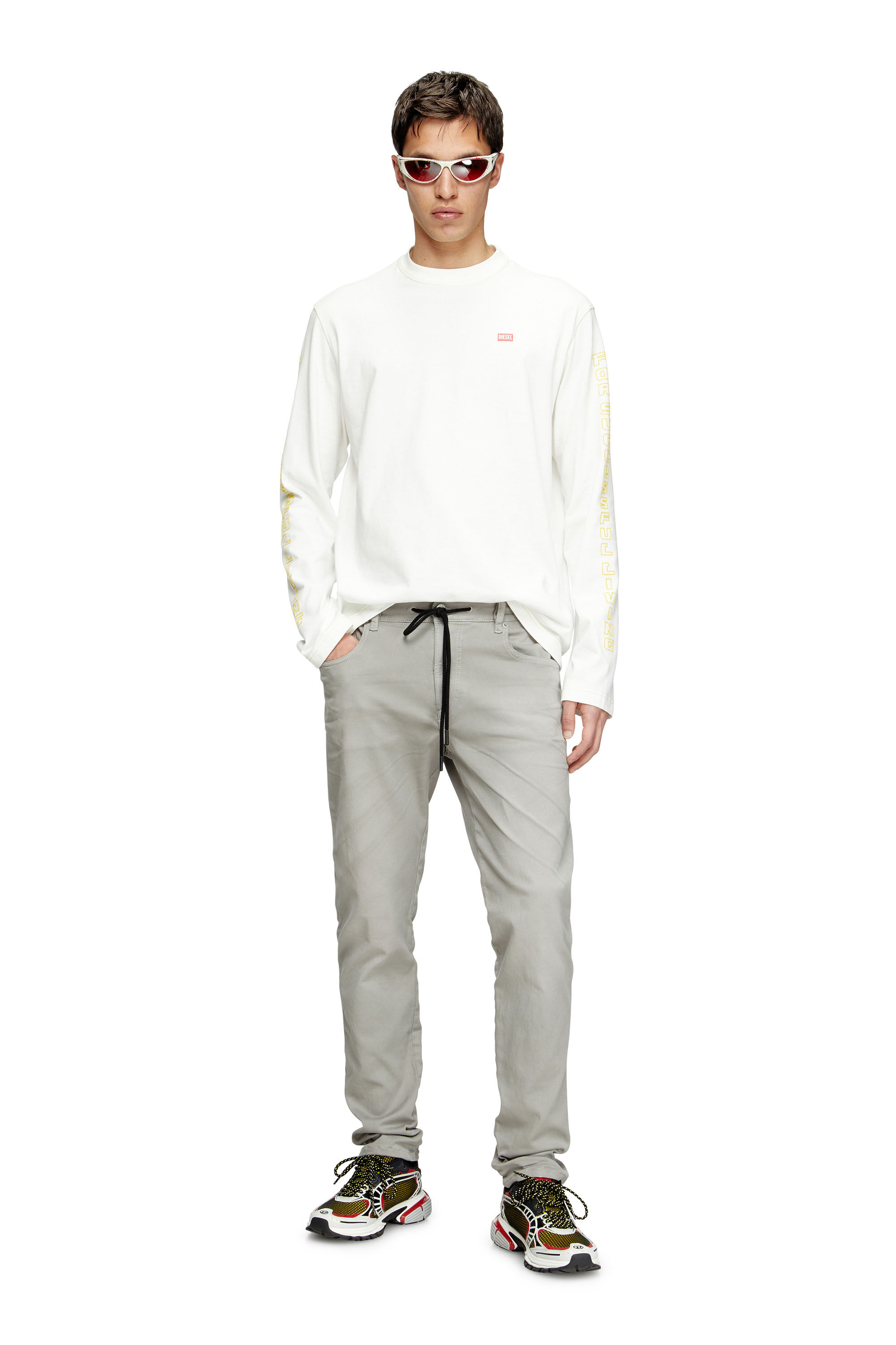 Diesel - Man's Slim 2060 D-Strukt Joggjeans® 0670M, Grey - 1