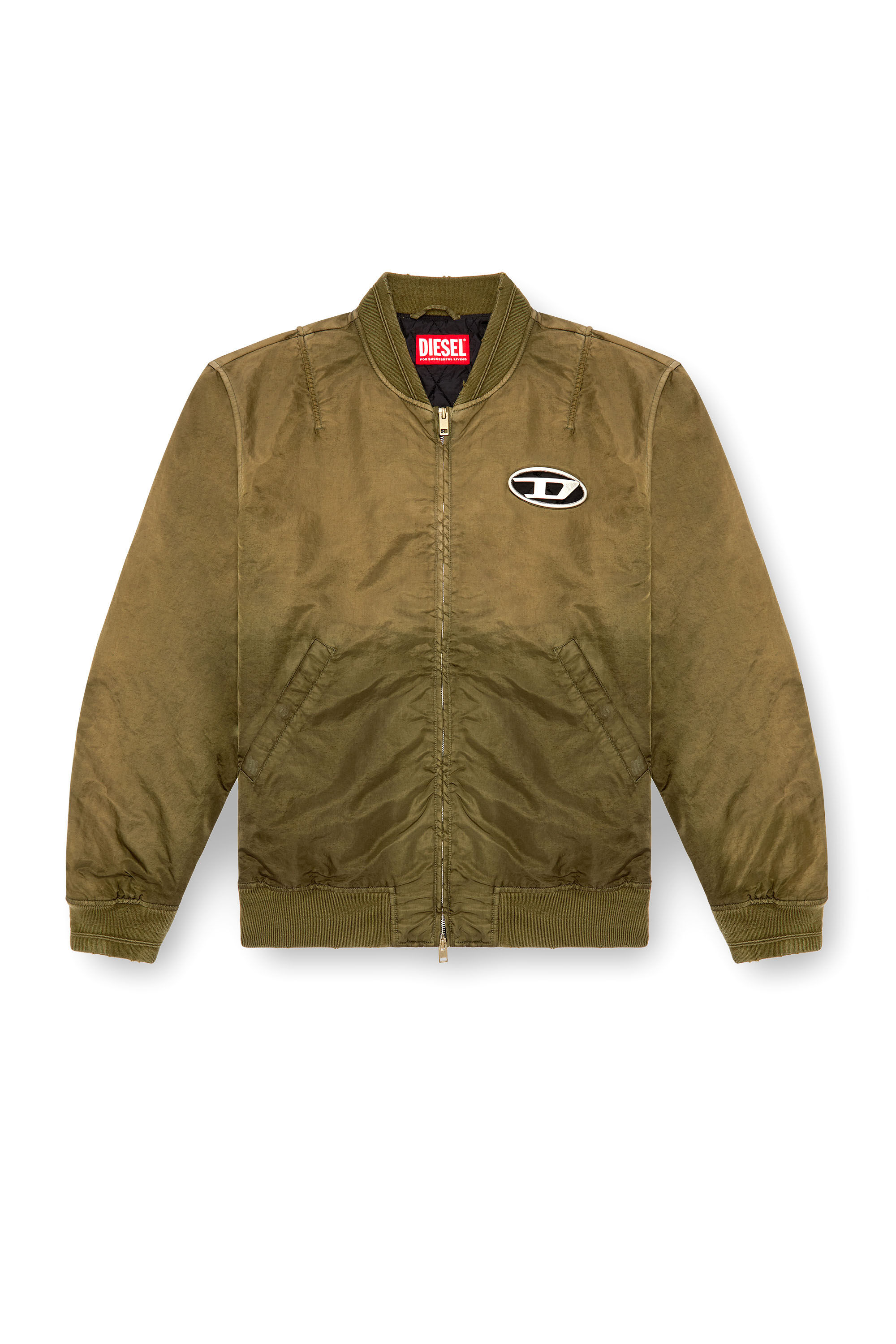 Diesel - J-KEPES, Man's Dégradé padded bomber jacket in Military Green - 2