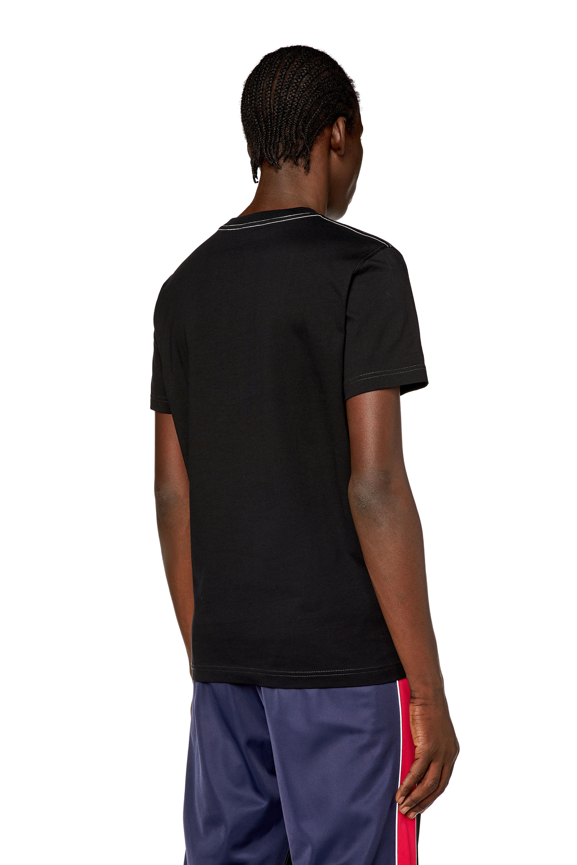 Diesel - T-DIEGOR-N1, Man's T-shirt with blurry For Successful Living print in Black - 4