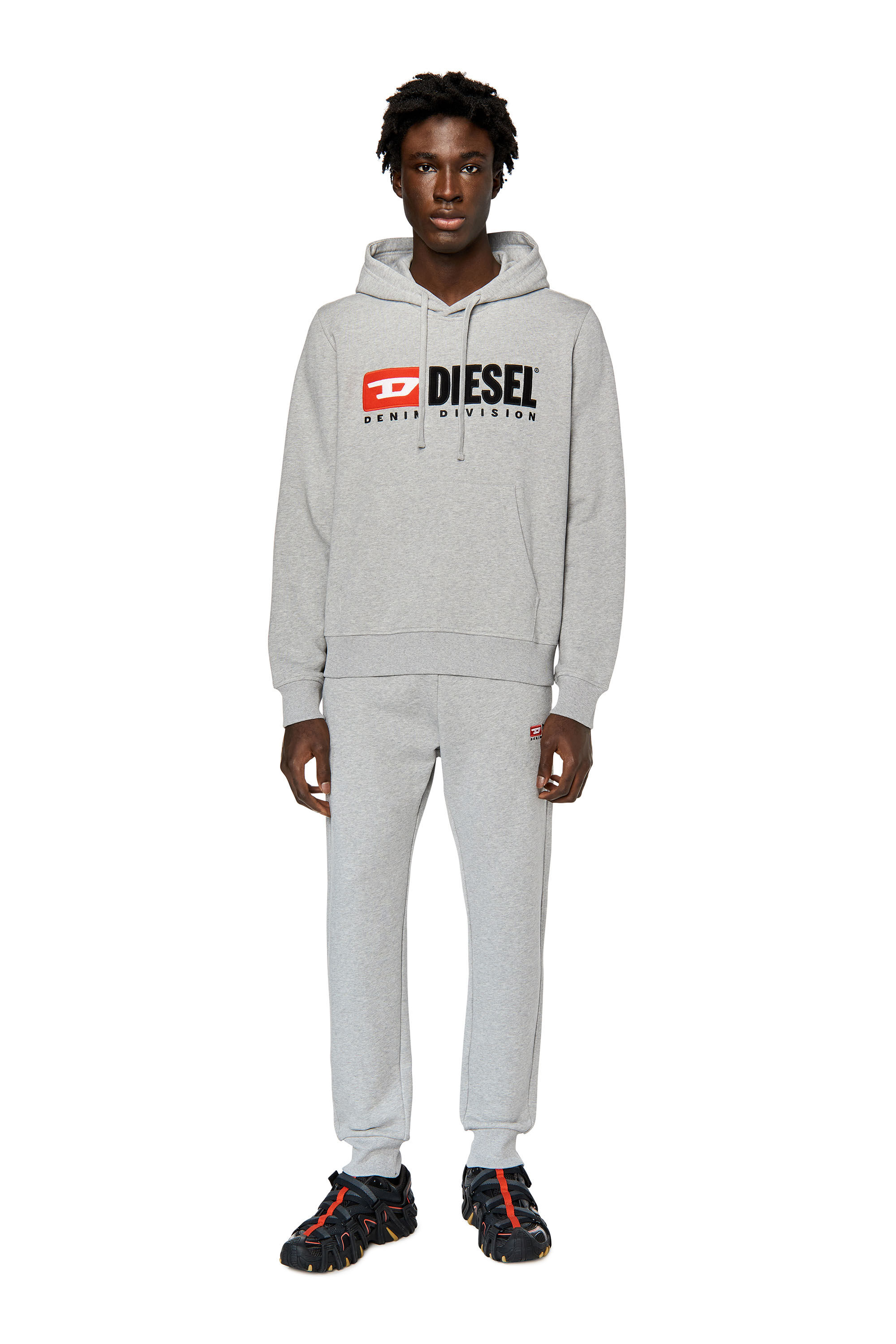 Diesel - P-TARY-DIV, Man's Track pants with embroidered logo in Grey - 1