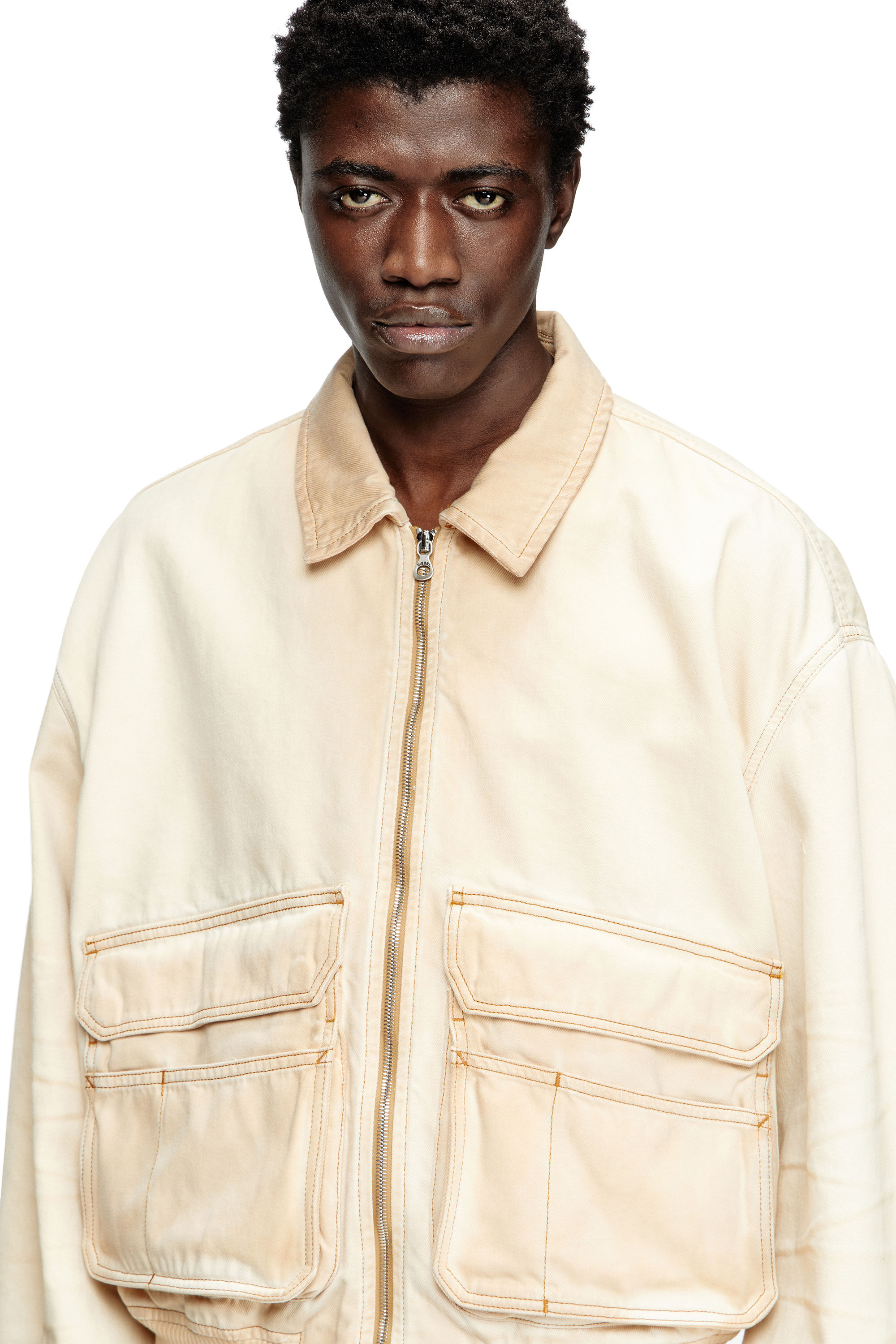 【6月12日迄】 roughlow jacket(beige ) Iron Heart 144J-BEI - Work Jacket - 12oz Kurashikizome