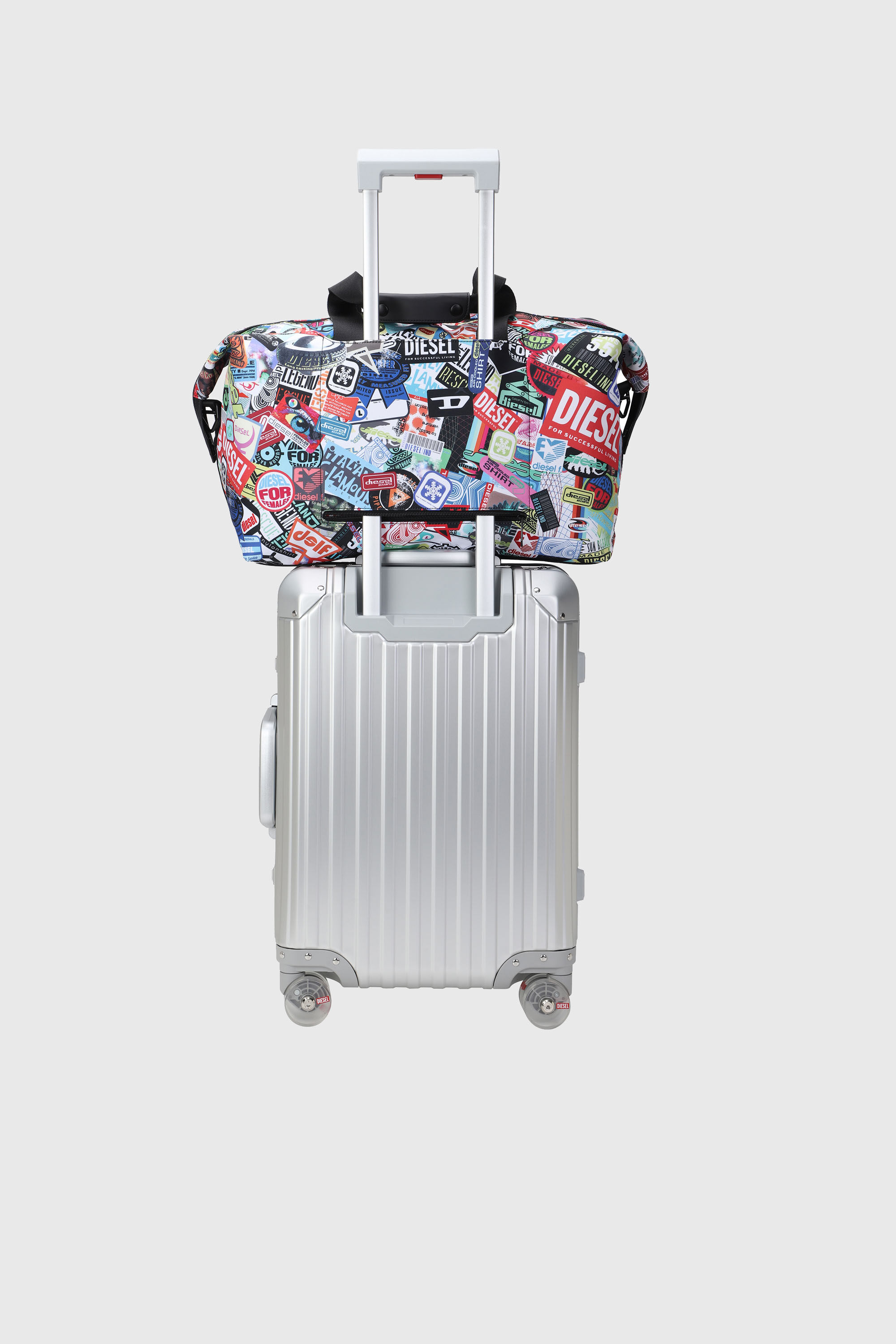 Diesel - DIESEL PC PRINTED DUFFLE-STICKERS- DSB00, Unisex's Pratical duffle bag with stickers in Multicolor - 7