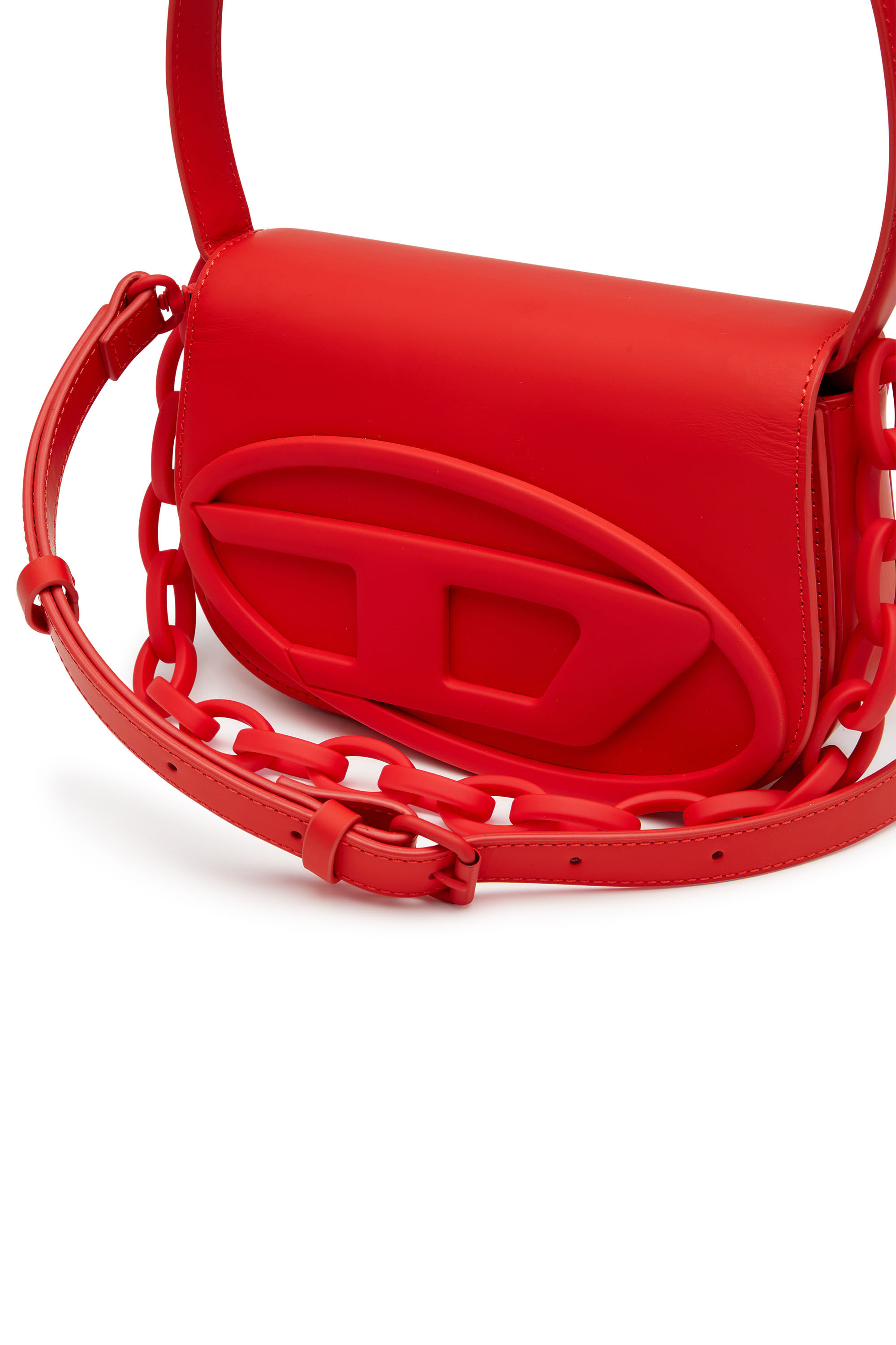 Diesel - 1DR, Woman's 1DR-Iconic shoulder bag in matte leather in Red - 2