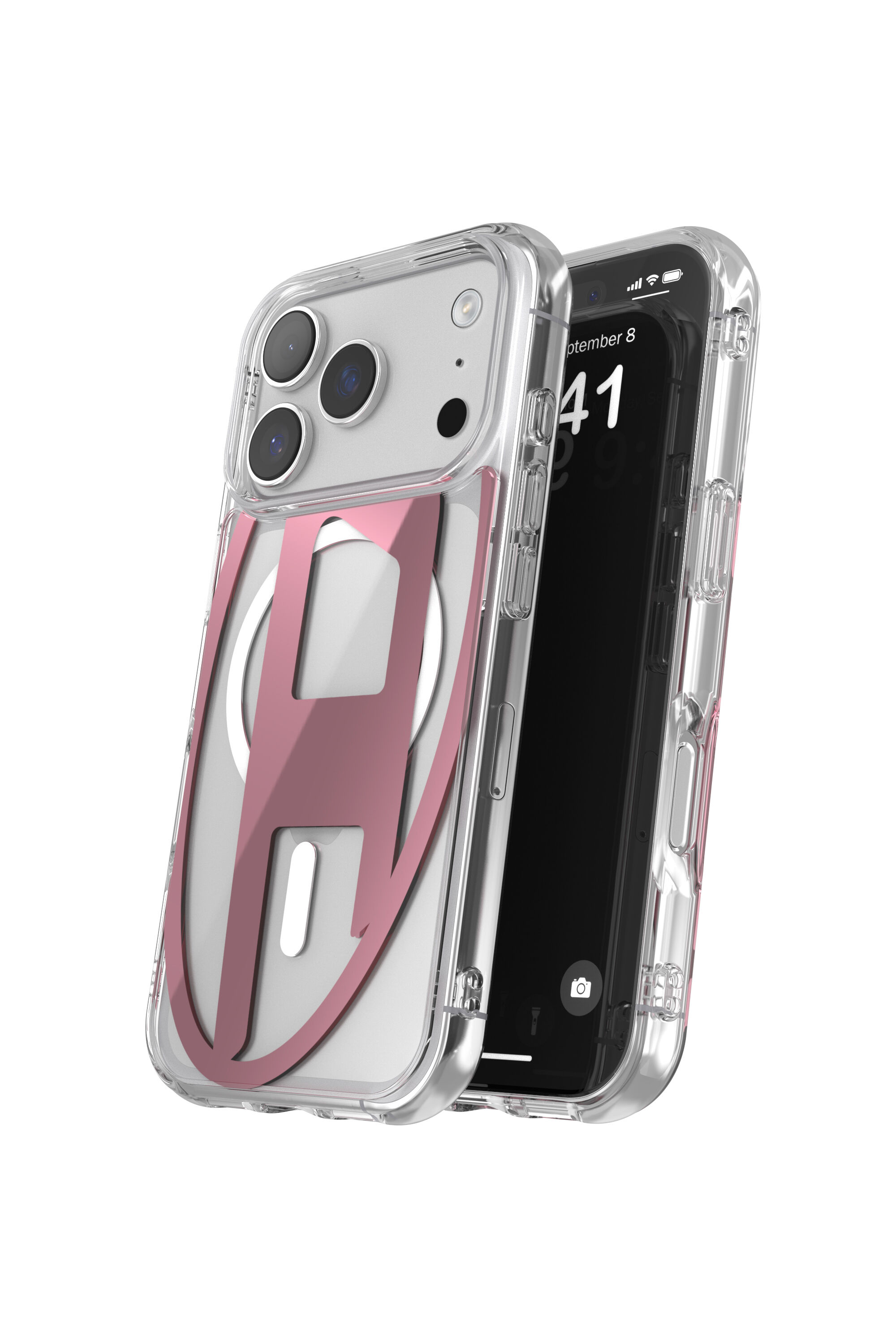 Diesel - 60421 AOP CASE, Unisex's Oval D metallic case with magsafe for iPhone 17 Pro in Pink - 3