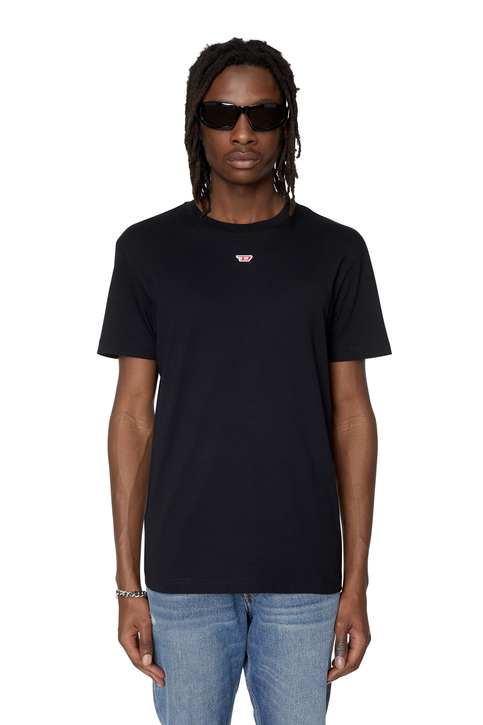 Diesel - T-DIEGOR-D, Man's T-shirt with D patch in Black - 3